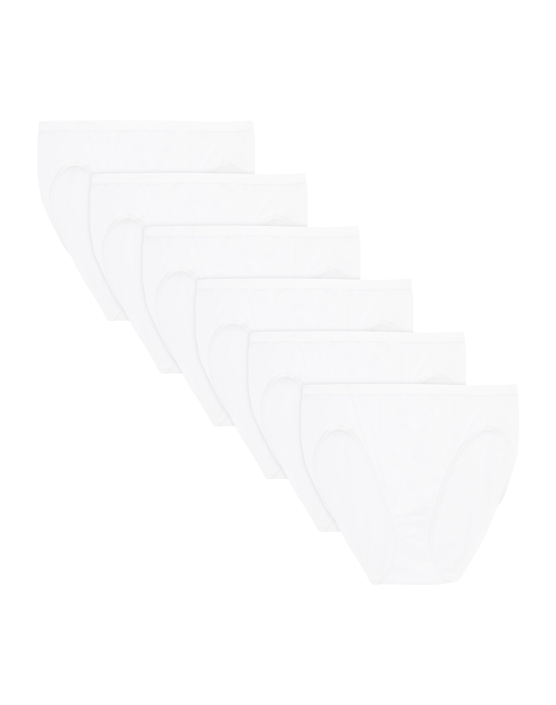 Hanes Ultimate Women's Breathable Hi-Cut Underwear, 6-Pack White/White/White/White/White/White 5