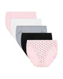 Hanes Women's Soft Cotton Hi Cut Panty Pack - Set of 6 in at NPR