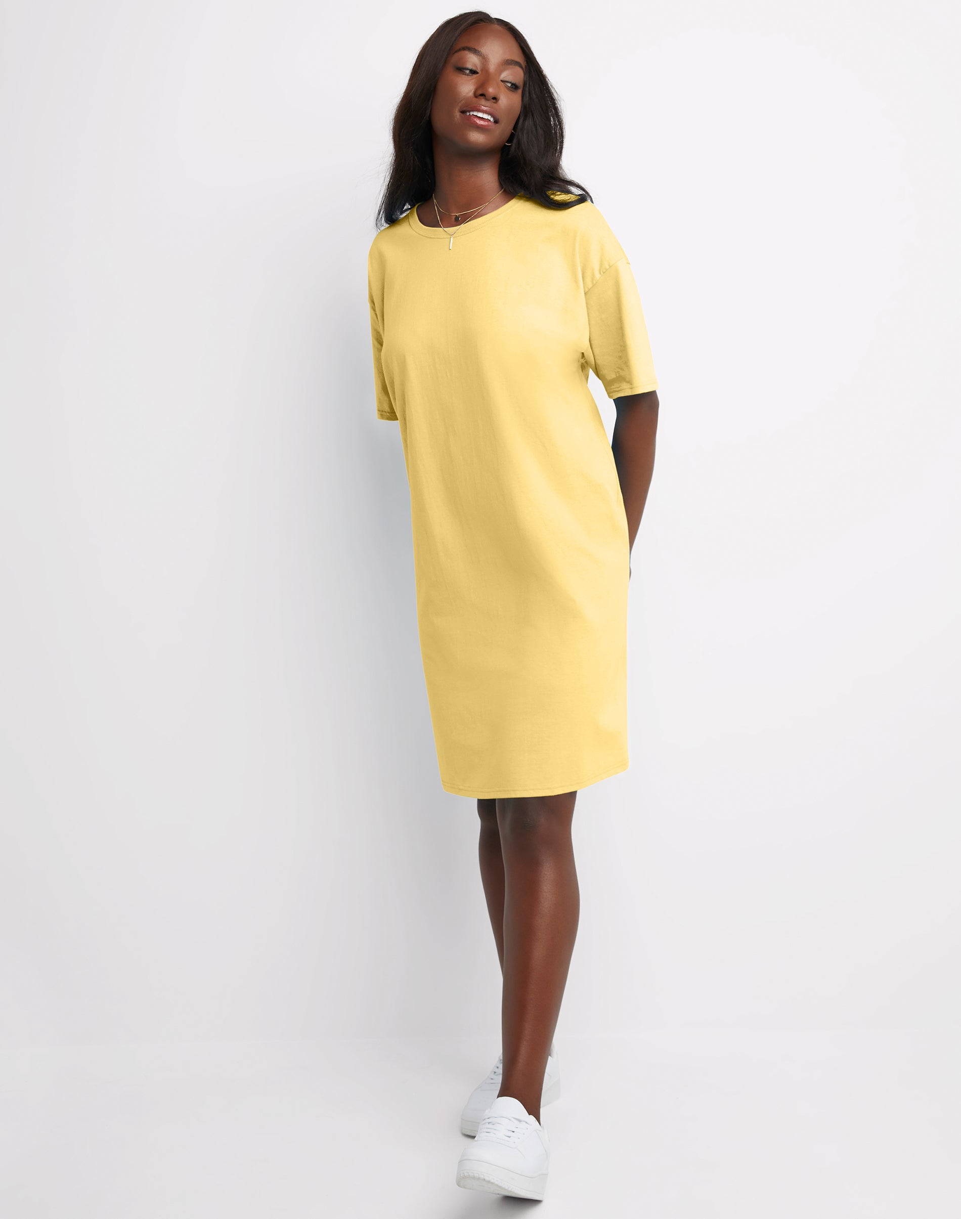 Hanes Essentials Women's T-Shirt Dress, Cotton