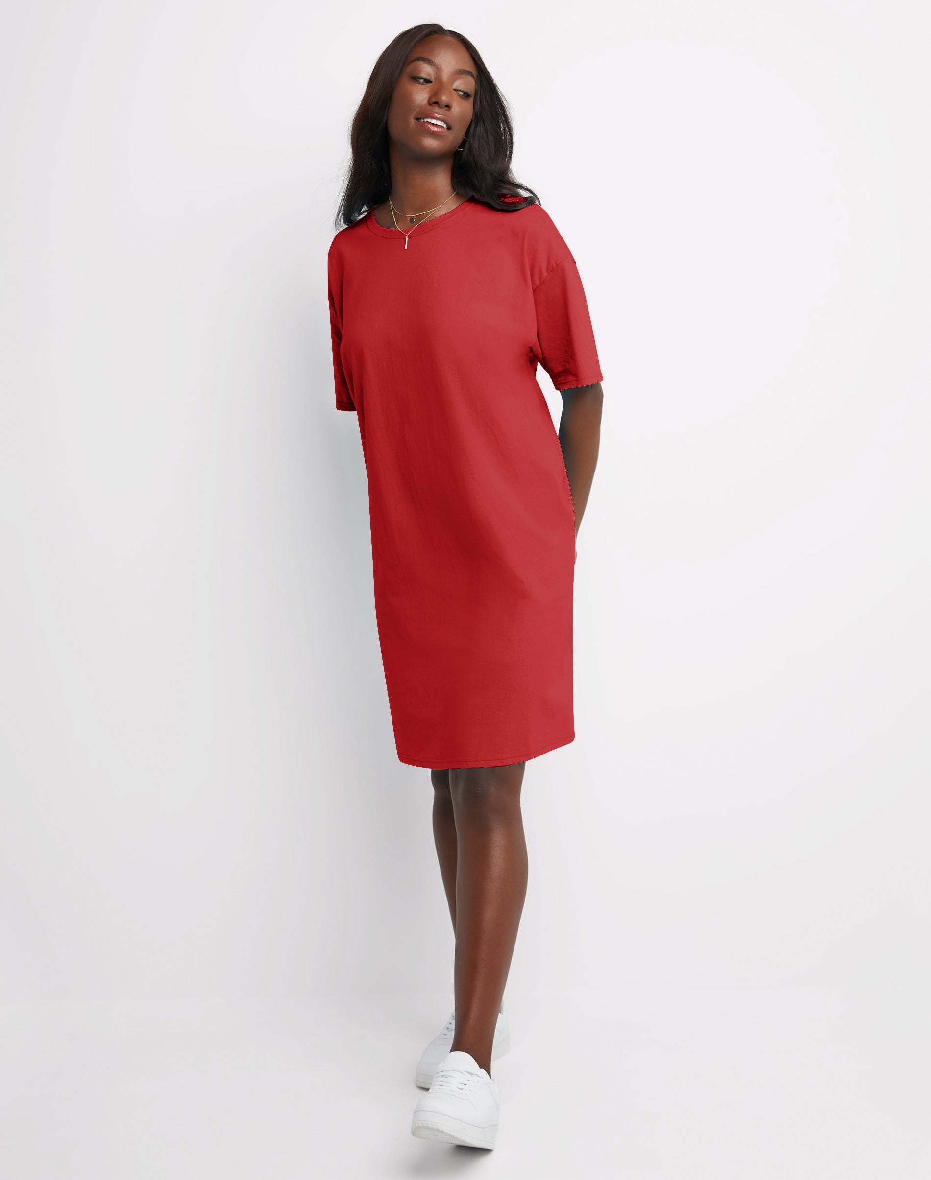 Hanes Essentials Women's T-Shirt Dress, Cotton