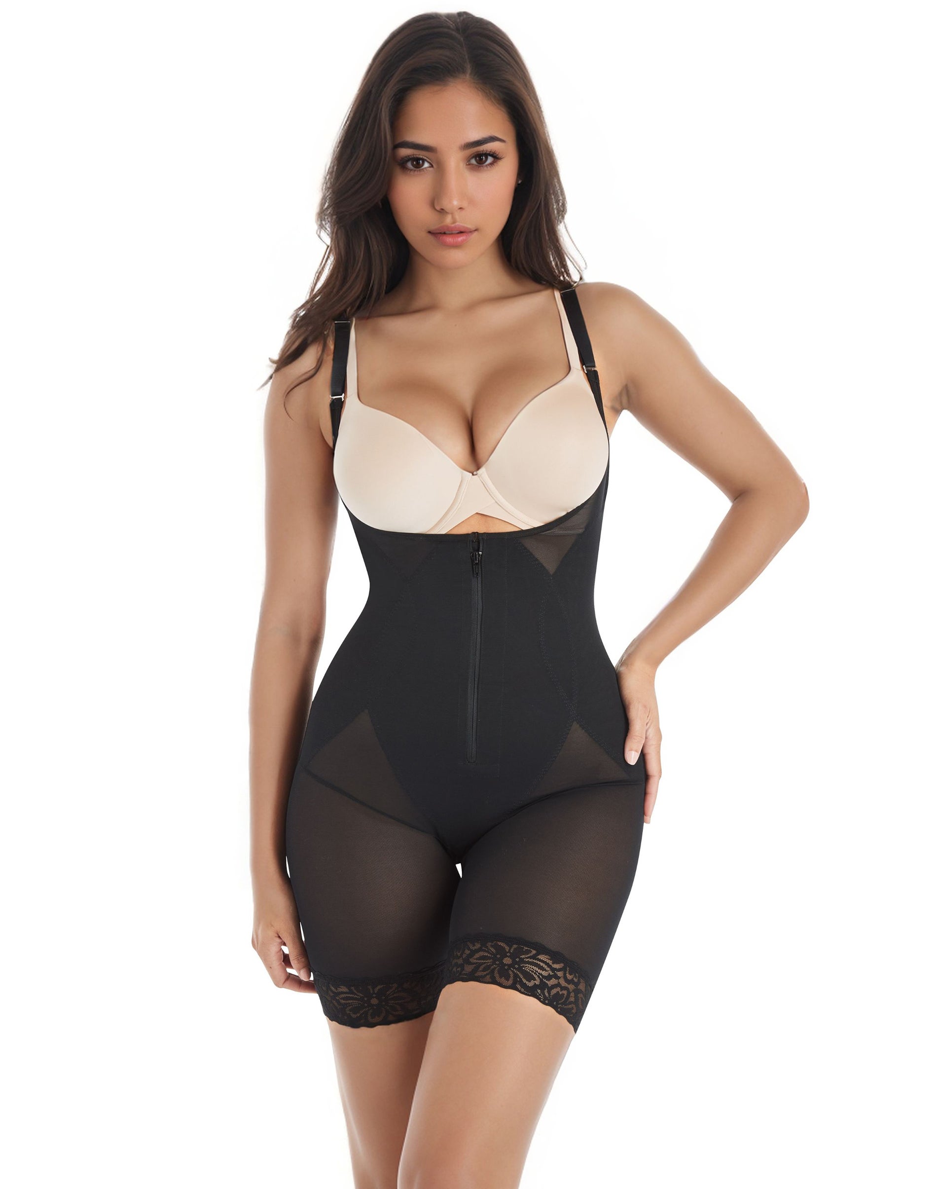 Maidenform Voluptuosa Shapewear Bodysuit with Tummy Control, Wear Your Own Bra for Women, Faja Body Shaper Black XL