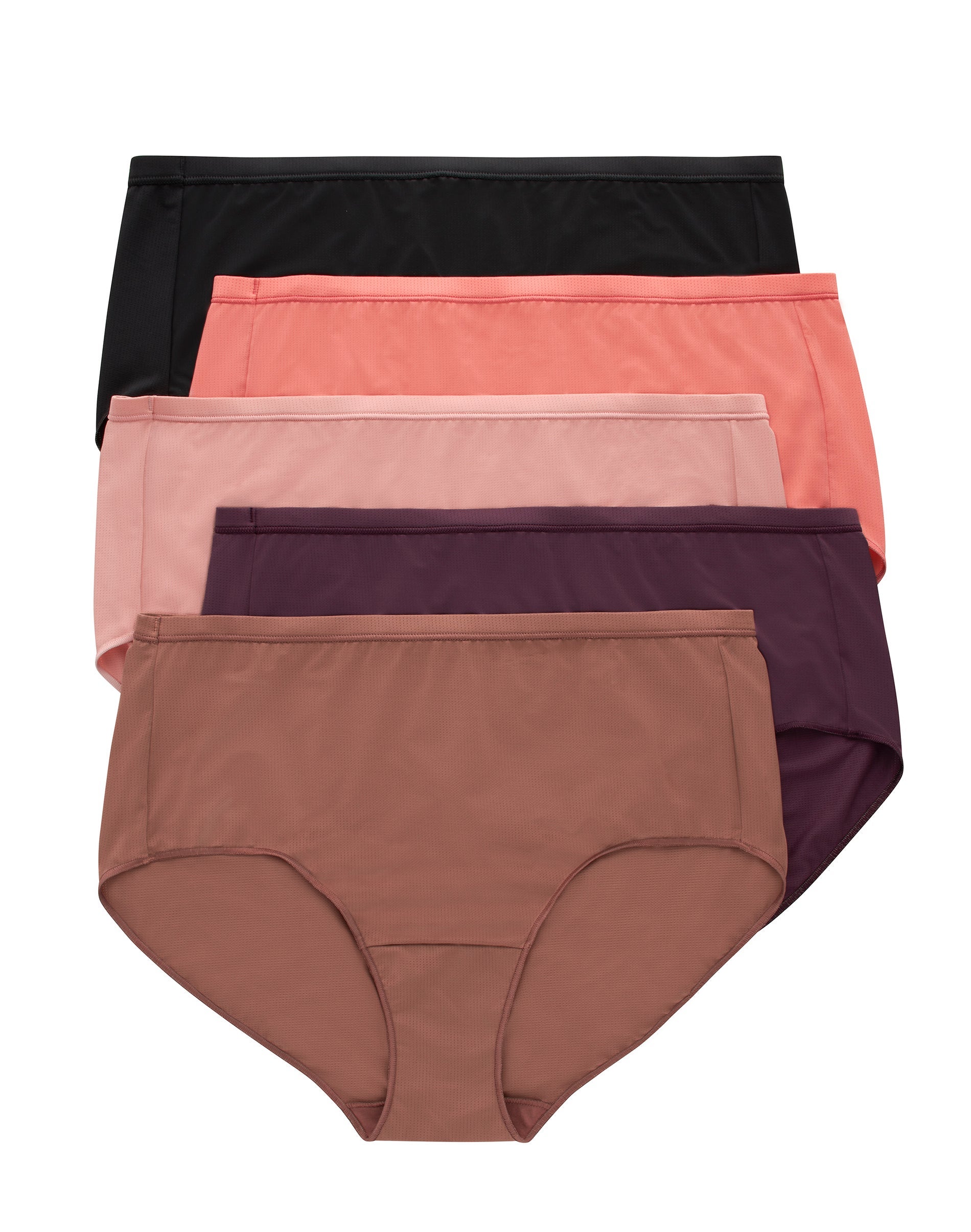 alwaysショーツM Hanes Just My Size Women's Breathable Mesh Brief Underwear, 5-Pack