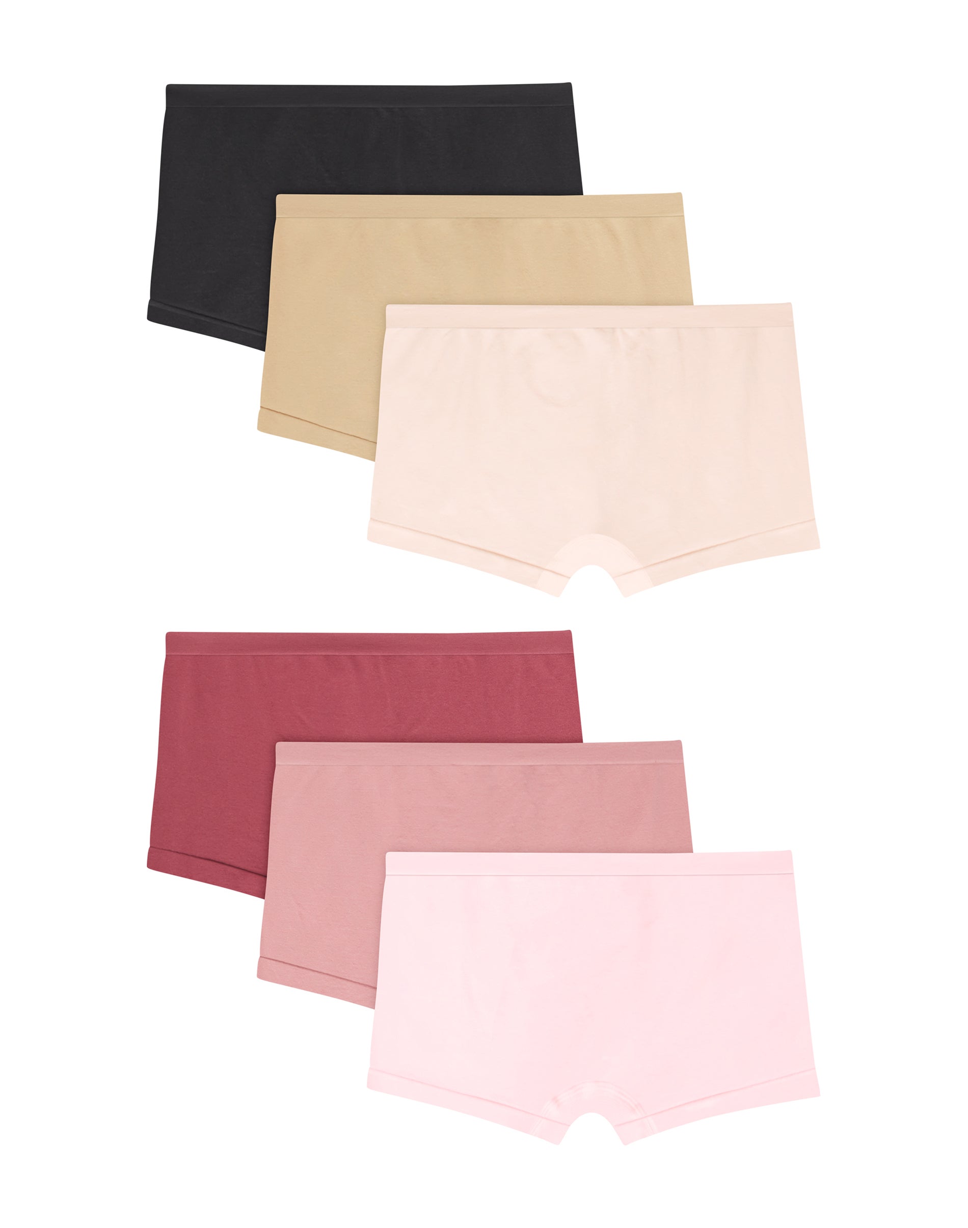 Hanes Women's Seamless Boyshort Underwear, Comfort Flex Fit, 6-Pack Assorted
