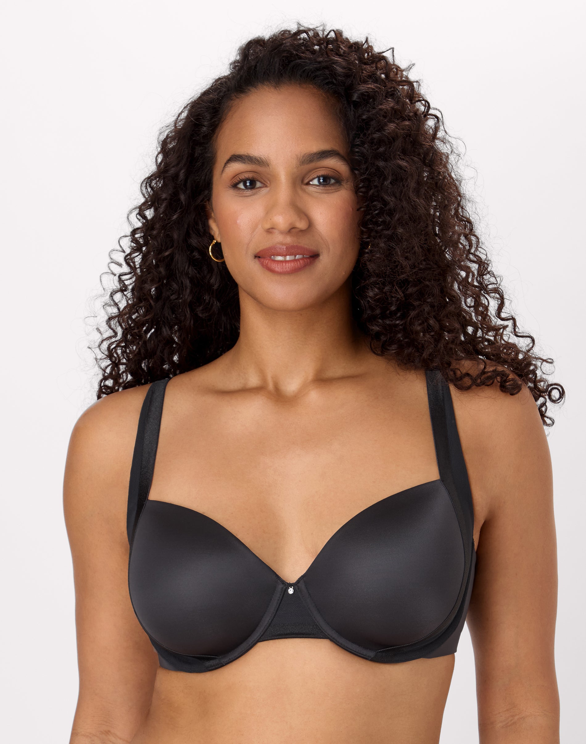Bali Flawless Fit Women's Underwire Bra, Full-Coverage T-Shirt Black 38DD
