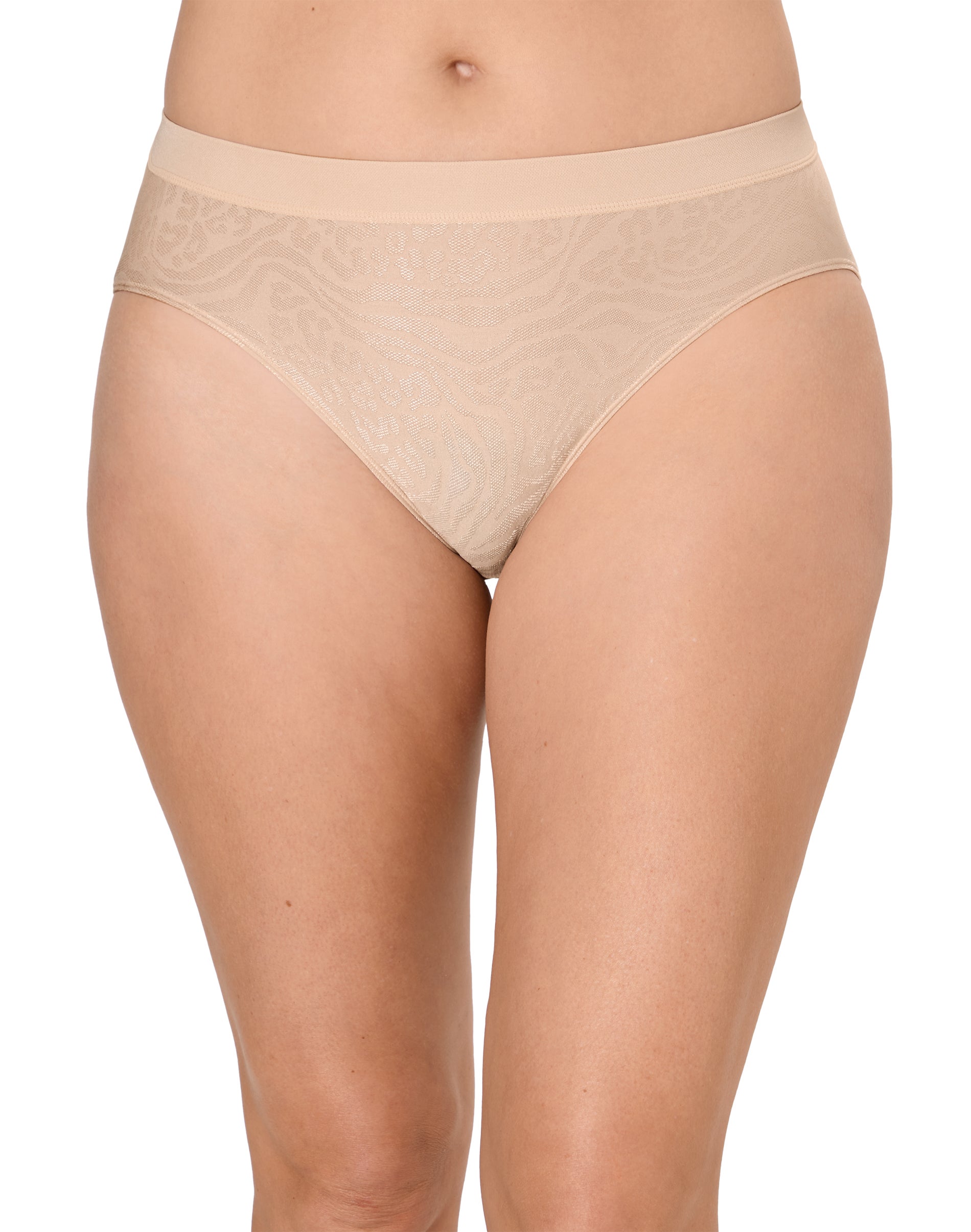 Bali One Smooth U All-Around Smoothing Hi-Cut Panty Almond Mixed Animal 8 Women's