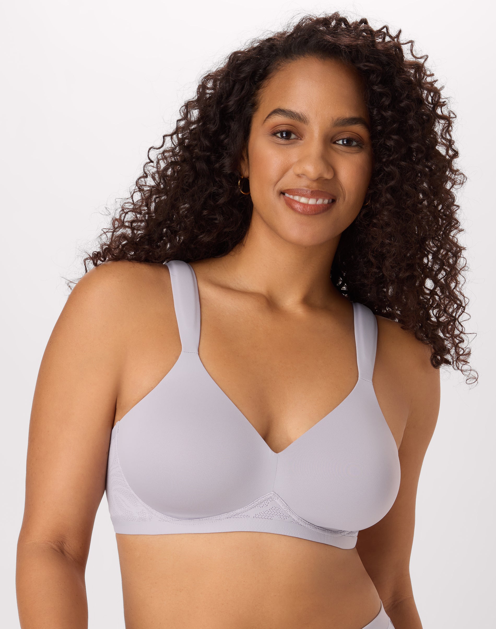 Bali Women's Coolest Smoothing Wireless Bra, Foam Cups Whisper Violet 42DDD