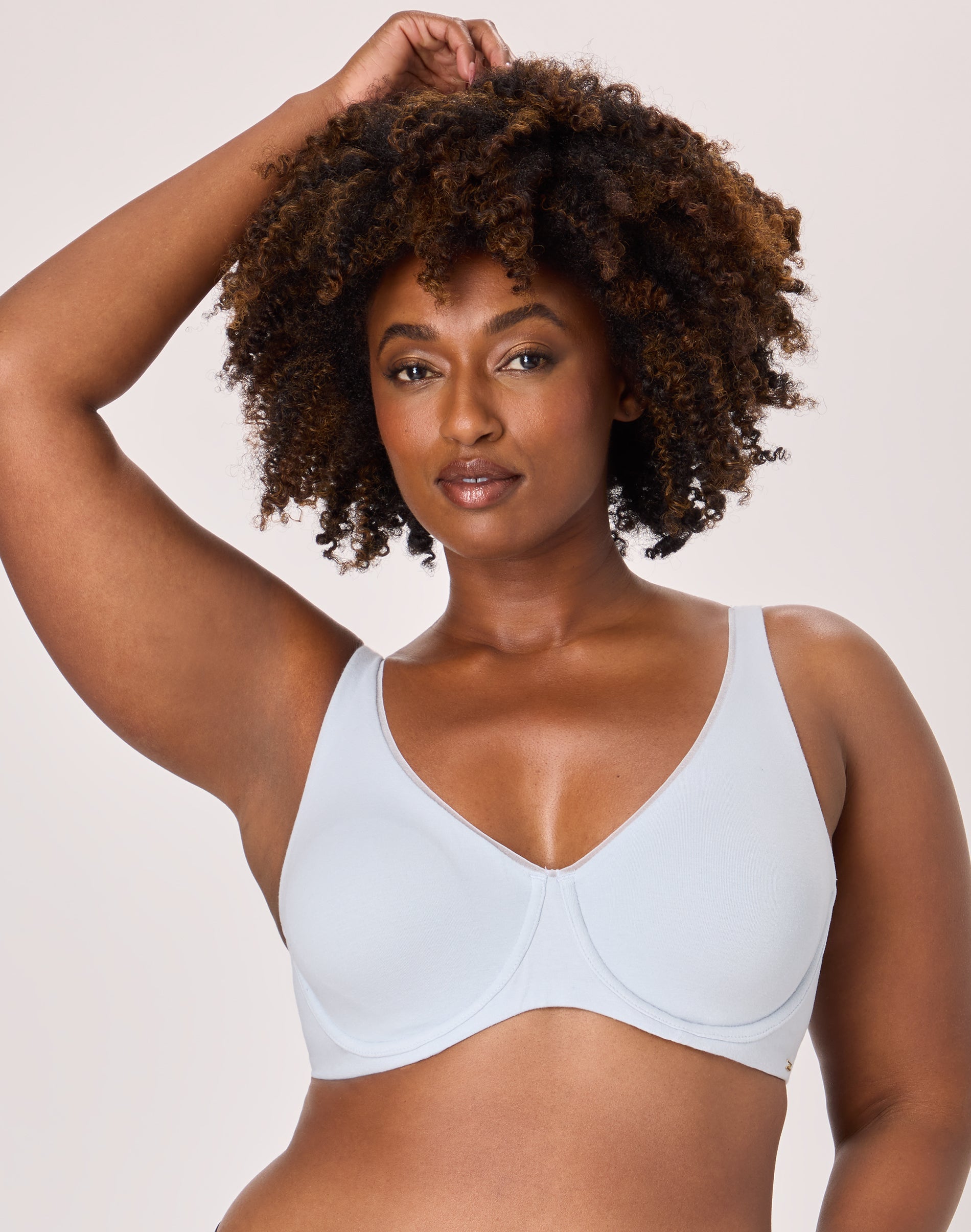 Bali Cotton Collection 2-Ply Underwire Bra Salty Pepper Grey 36C Women's