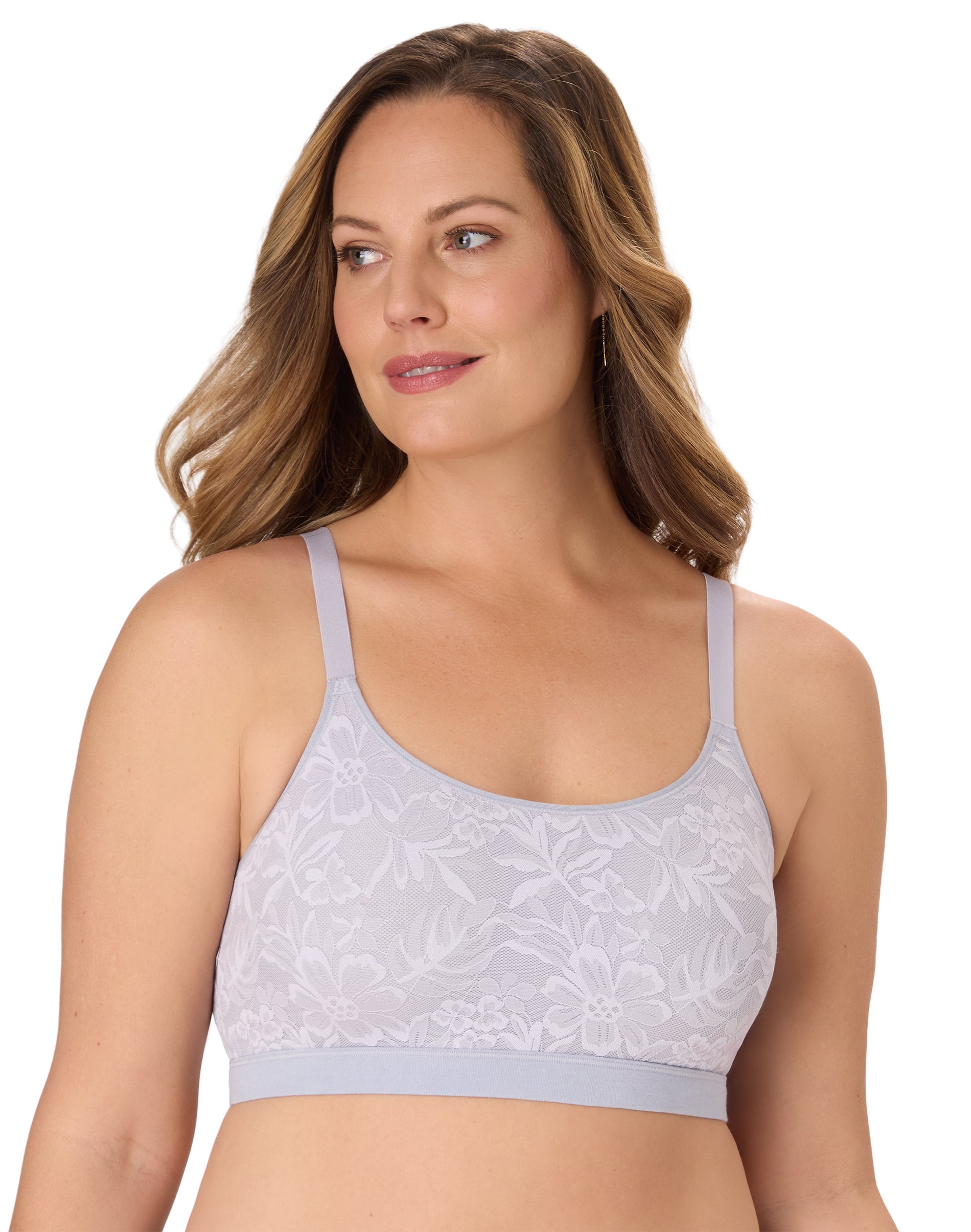 Bali Breathe Bralette, Cotton Modal Whisper Violet 2XL Women's