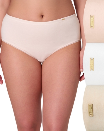 Bali Underwear Briefs Pack, 3-Pack, Light Tummy Support, Cotton Collection