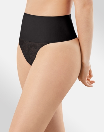 Lace Tummy Control Shapewear Underwear Thong, Breathable, Firm Control