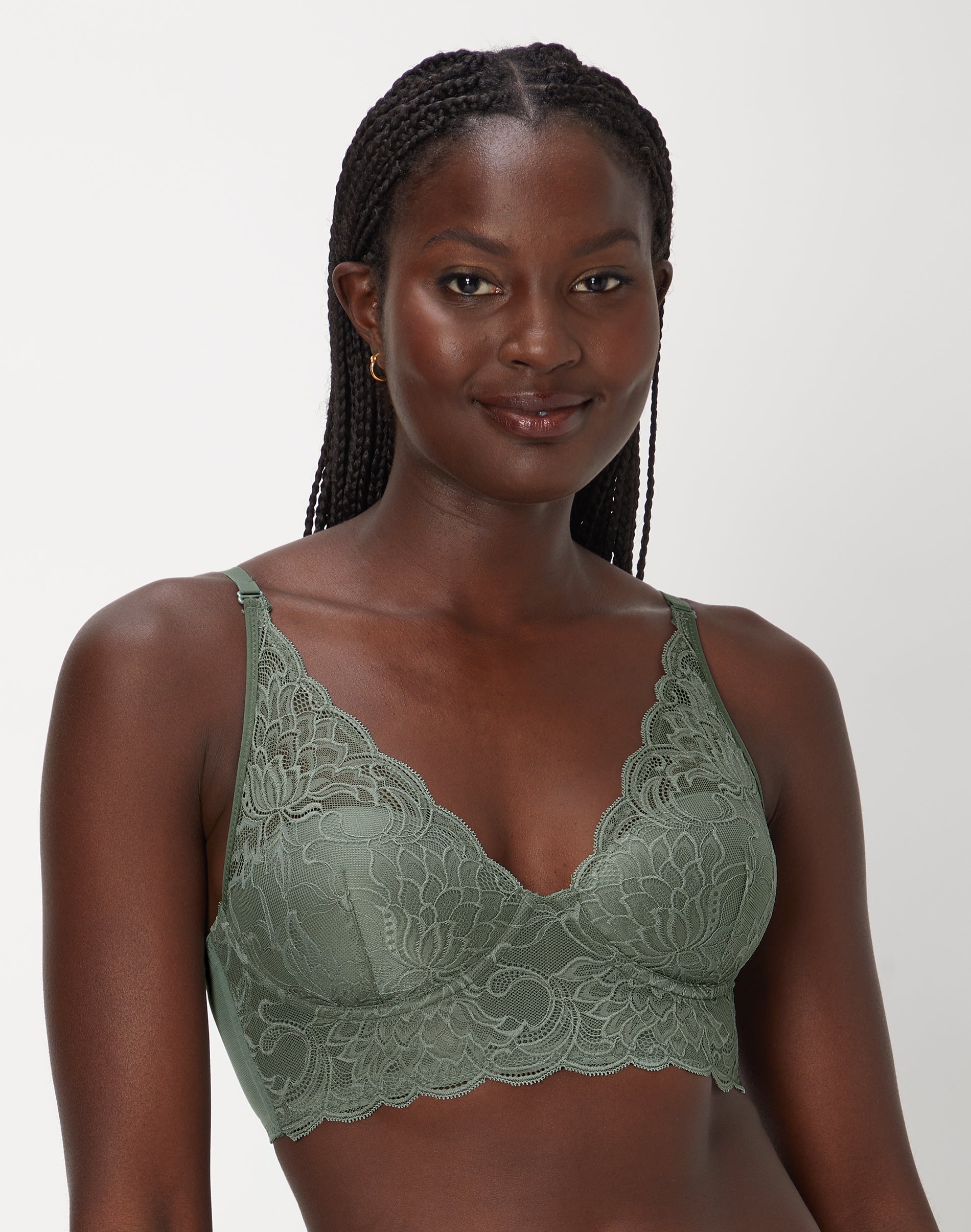 ☆新品/未開封☆ CDL Rib Bra Top / Mサイズ Lightly Lined Convertible Lace Bralette