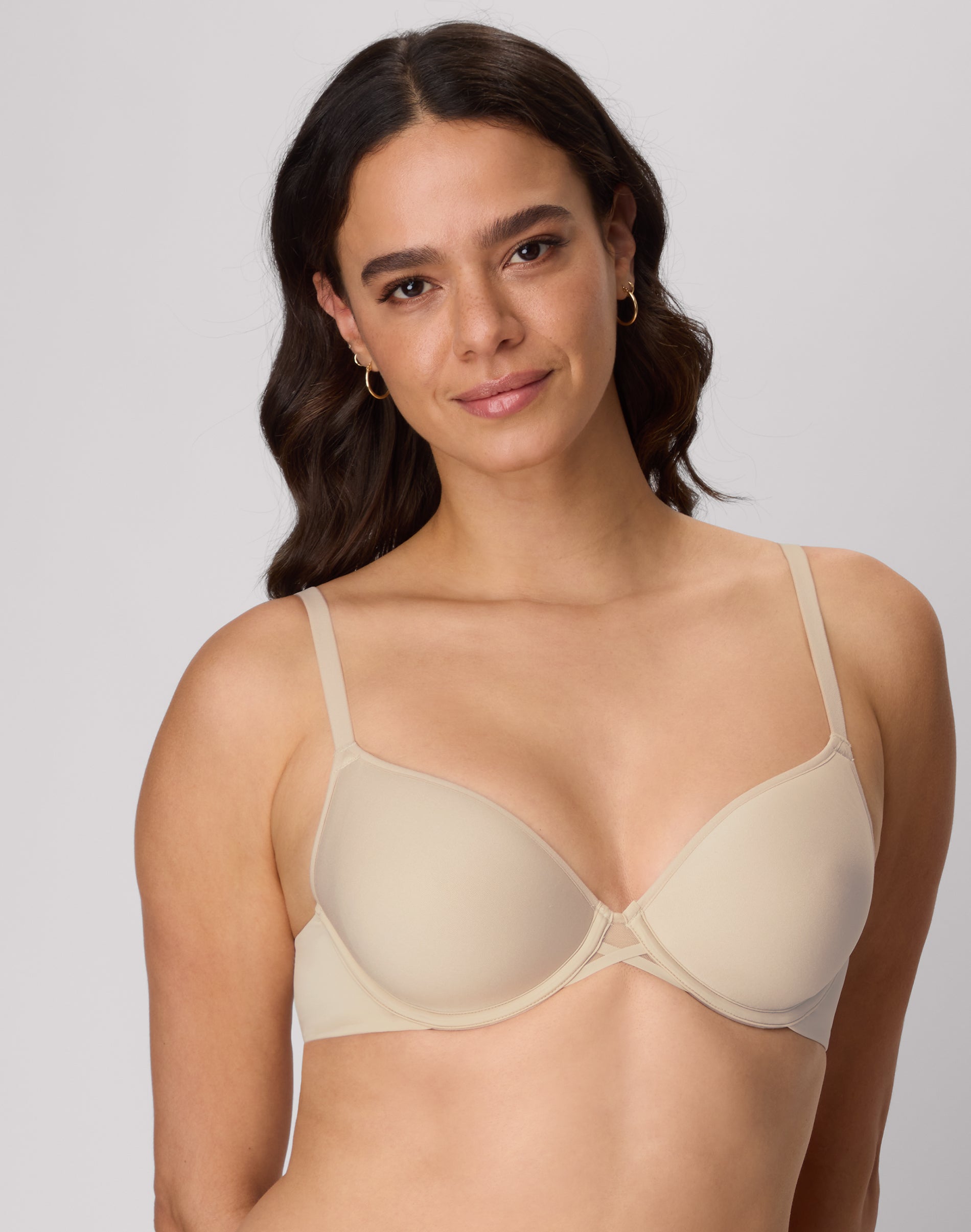 Maidenform Barely There Women's T-Shirt Bra, Spacer SmartZone Cups, Breathable Beige Bisque 34A