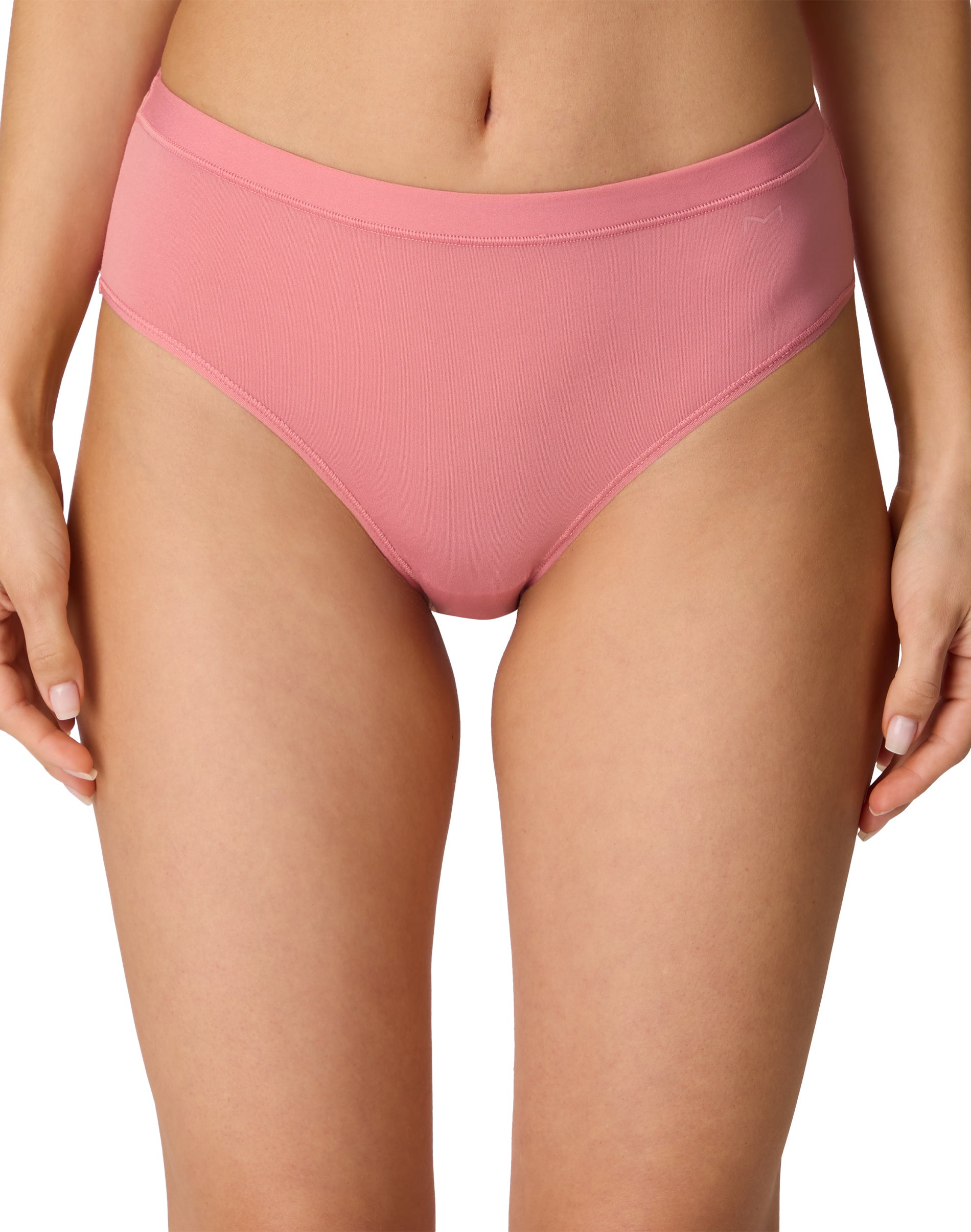 Maidenform Women's Underwear Brief, High-Rise Panties, Buttery Soft, No Visible Panty Lines Terracotta Pink S