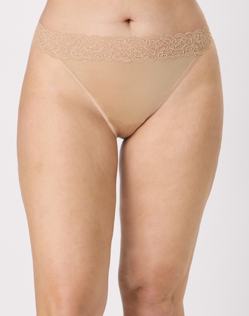 Microfiber Lace Thong