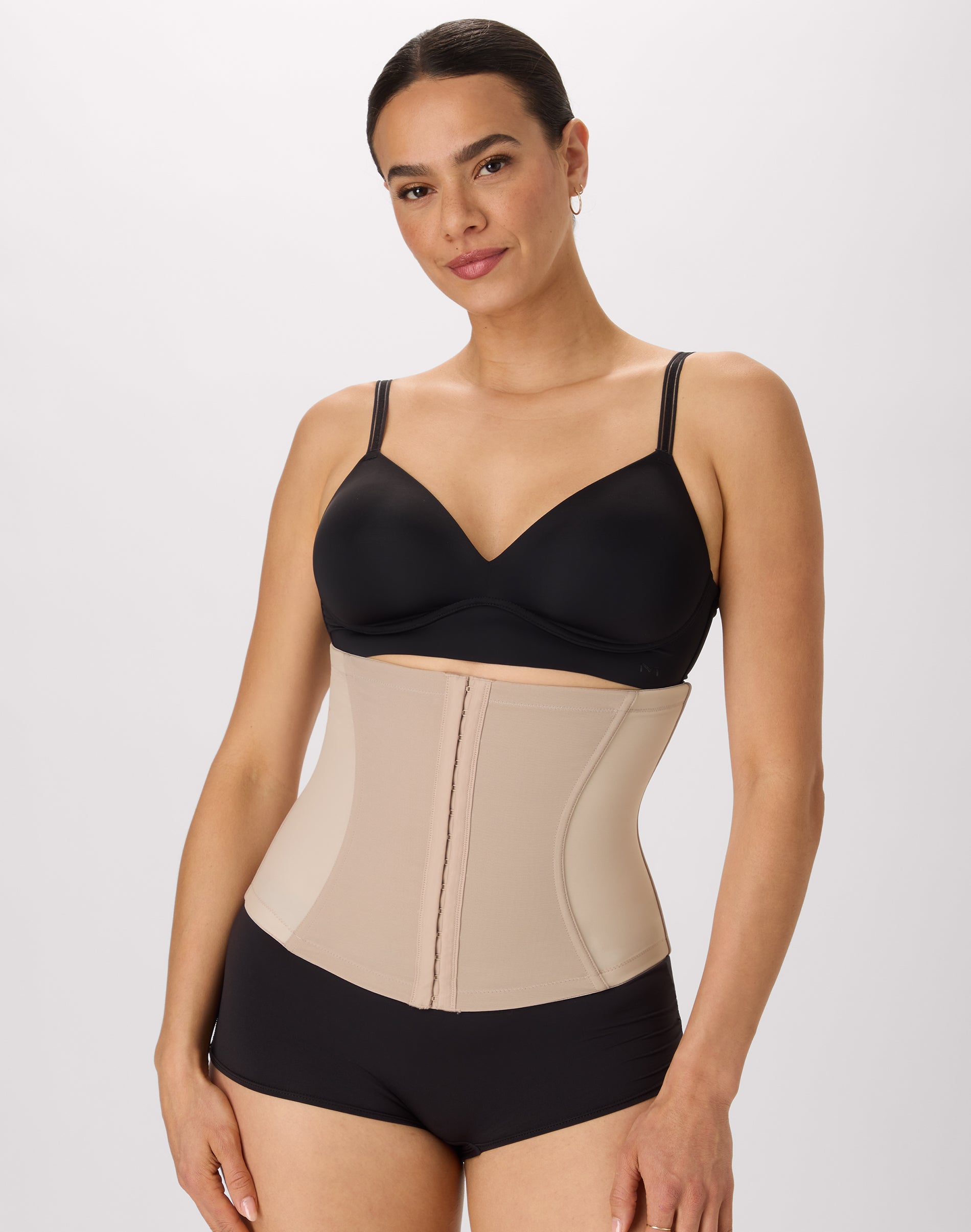 Maidenform Women's Shapewear Waist Trainer, Extra Firm Smoothing Targeted Tummy Sculpting Evening Blush XL