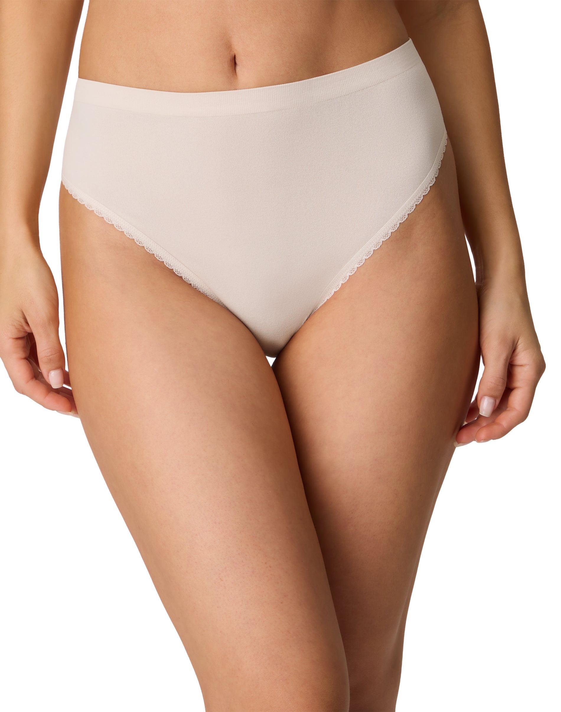 Maidenform High-Cut Brief Beige Bisque L Women's