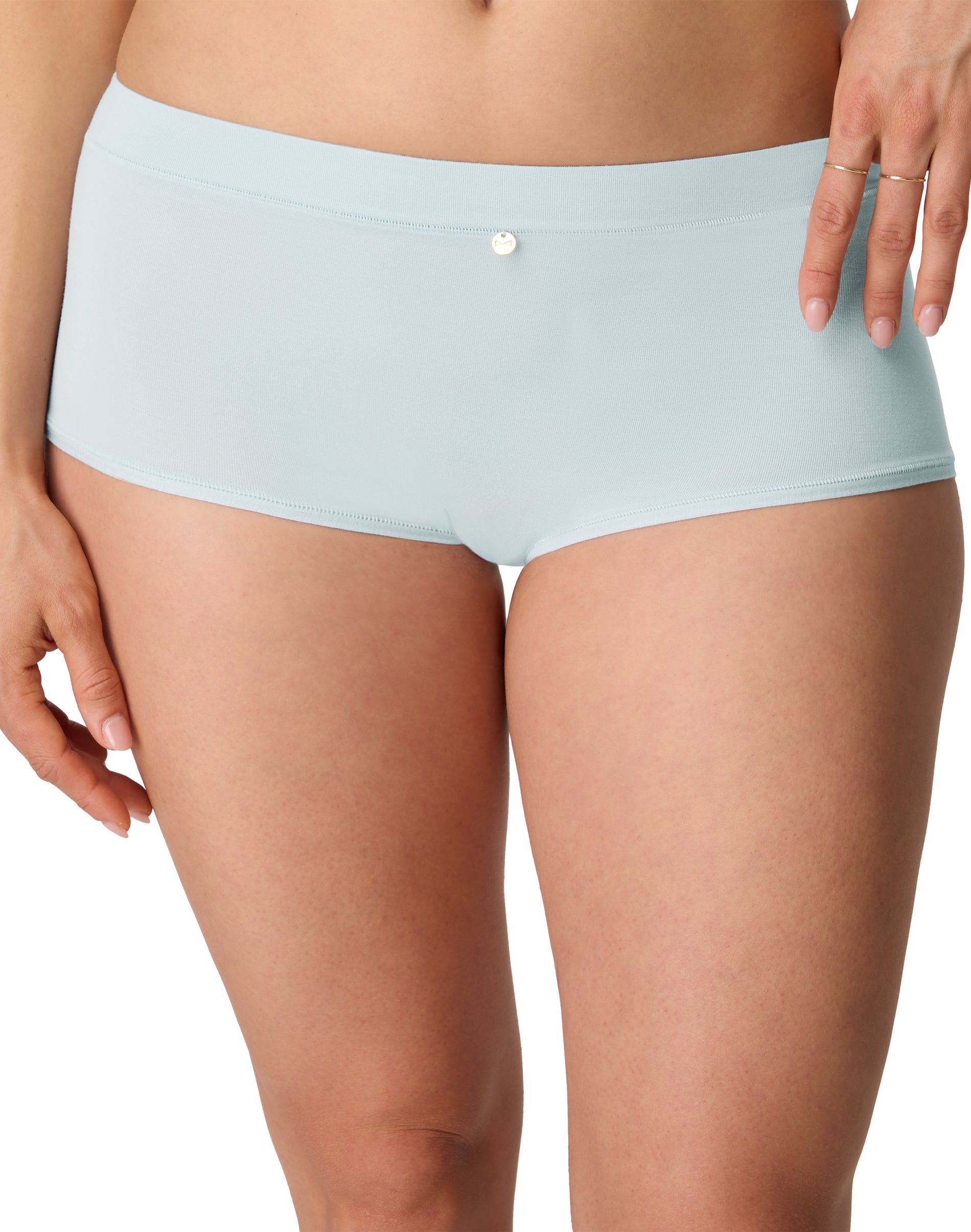 Maidenform Mid-Rise Boyshort Underwear Salty Pepper Grey M