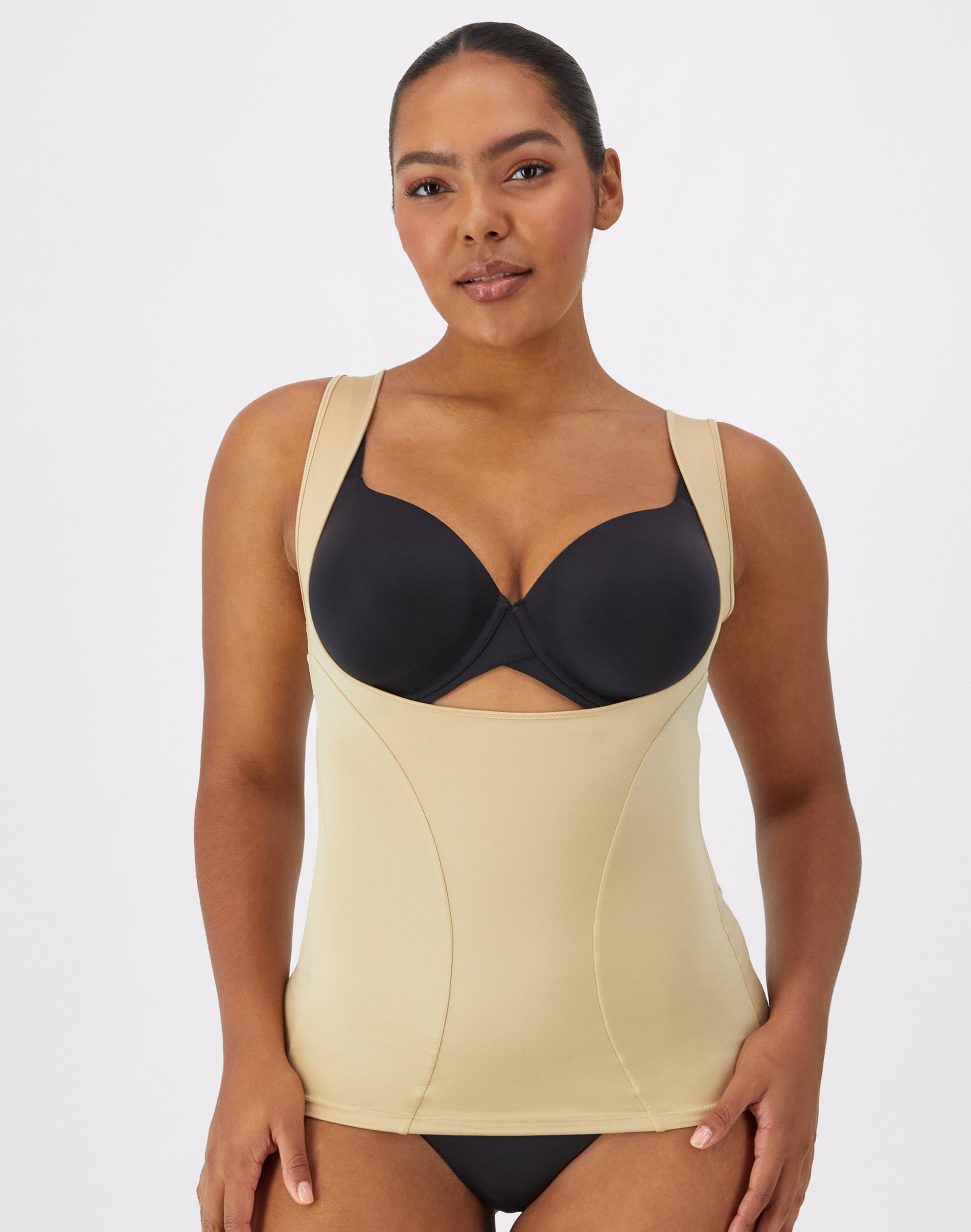 Open-Bust Tummy Control Shapewear Bodysuit