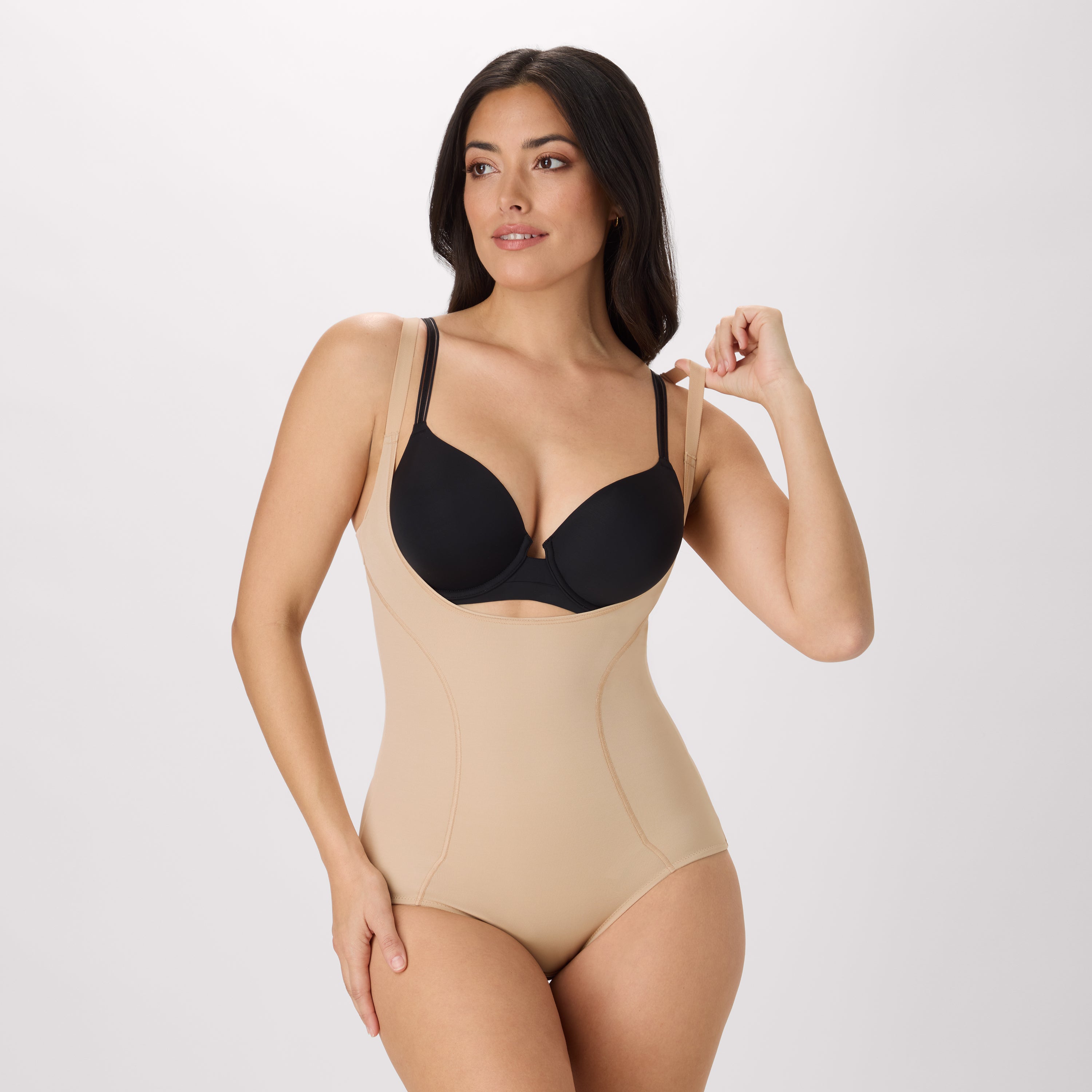 Open-Bust Tummy Control Shapewear Bodysuit