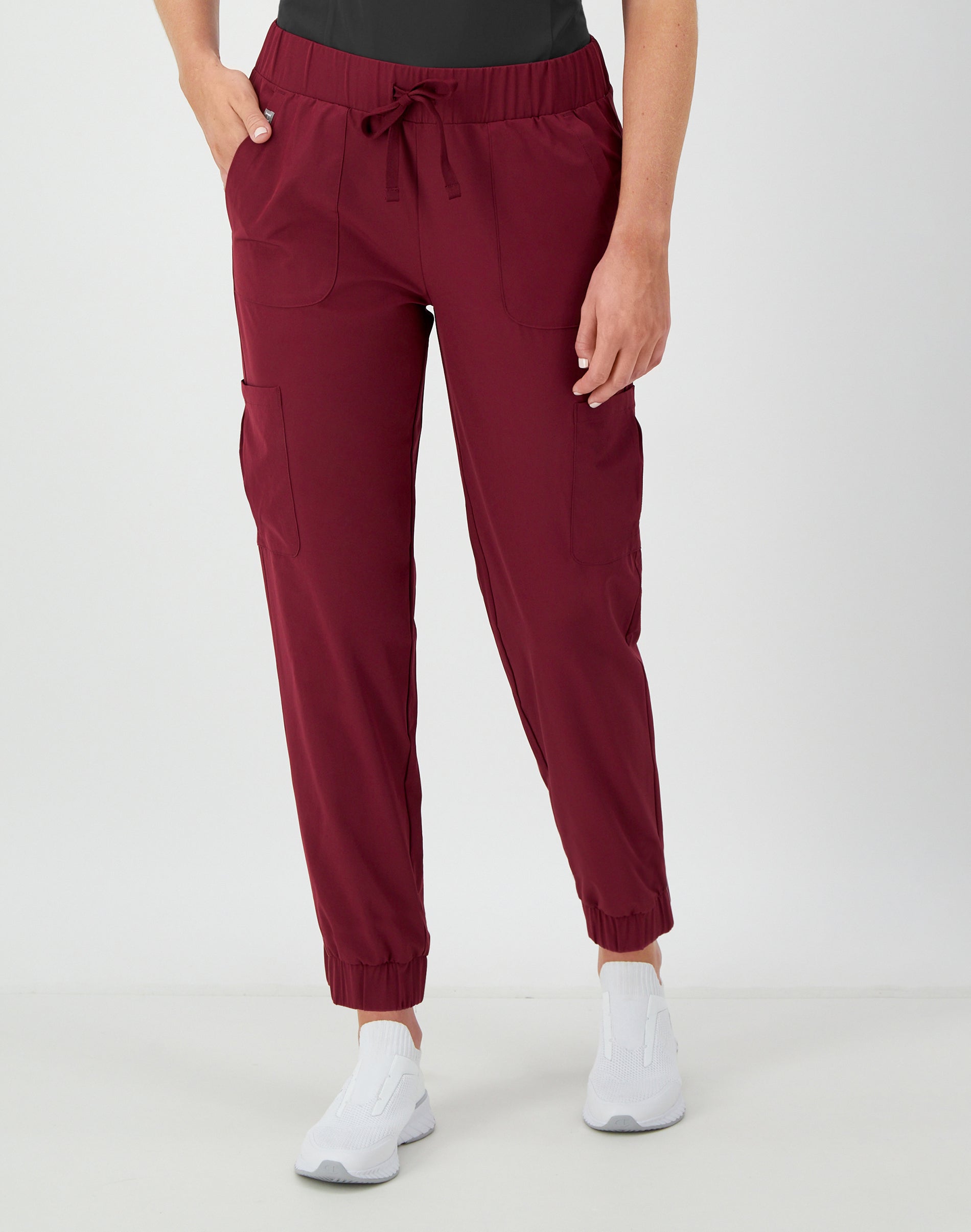 Hanes Comfort Fit Scrubs Women's Scrub Joggers Afternoon Burgundy XL