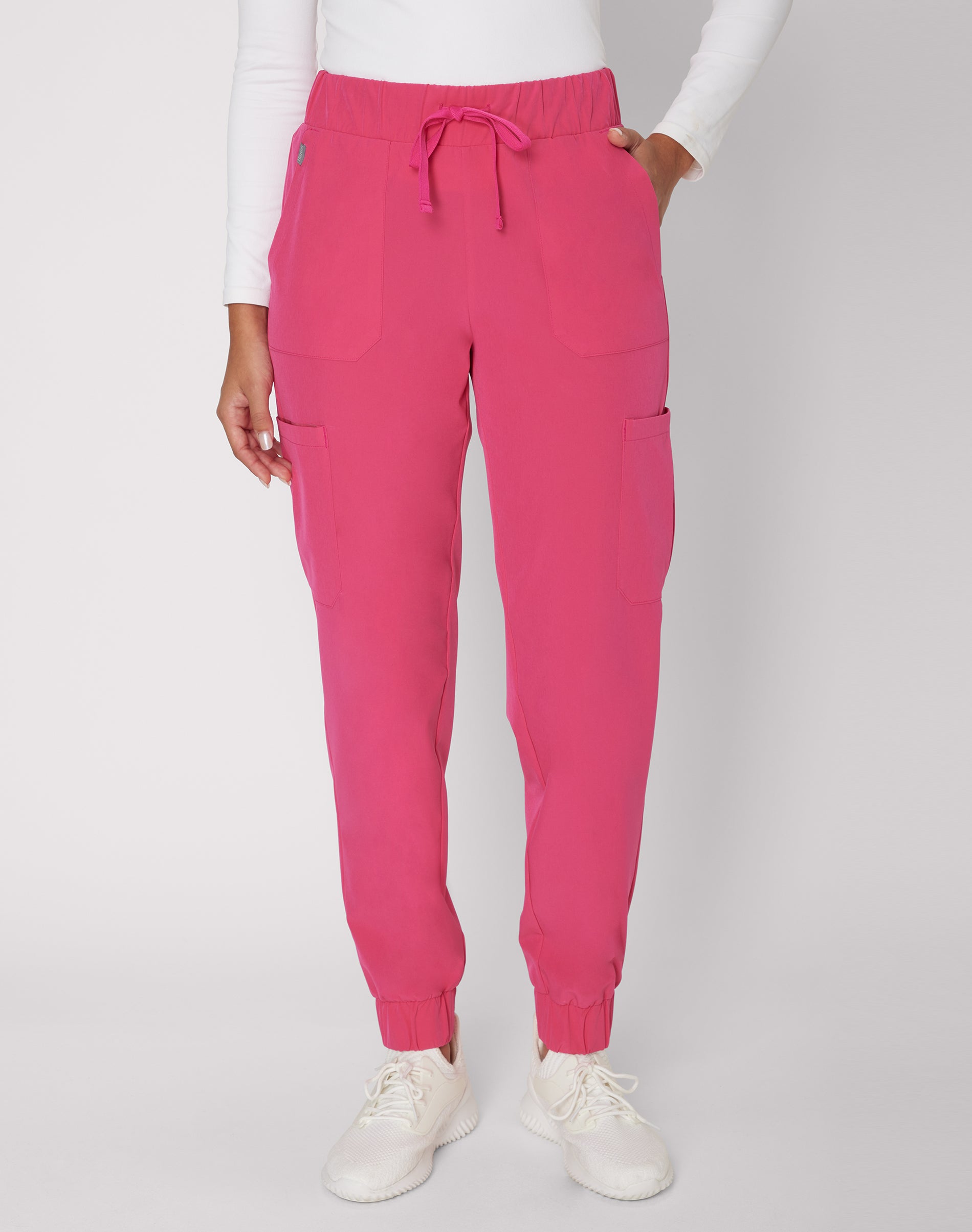 Hanes Comfort Fit Scrubs Women's Scrub Joggers Fuchsia Pink 3XL