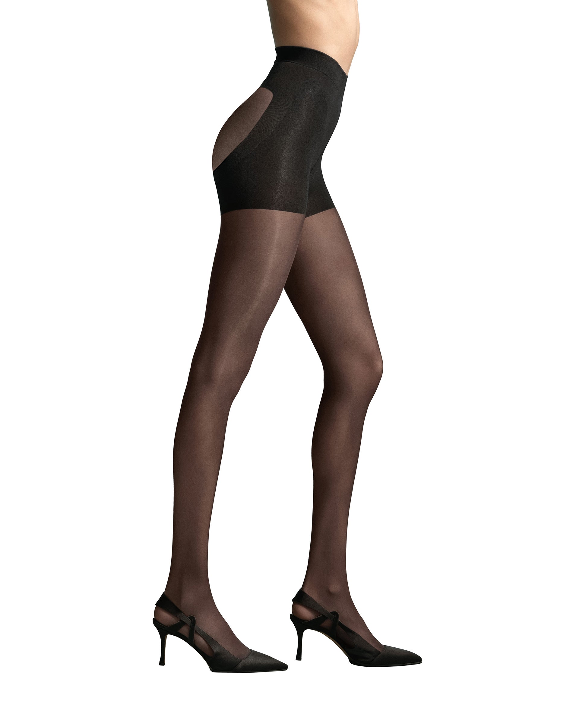 One Hanes Place L'eggs Women's Sheer Tights - Shaping & Lifting Hosiery - Control Top Comfort Black S