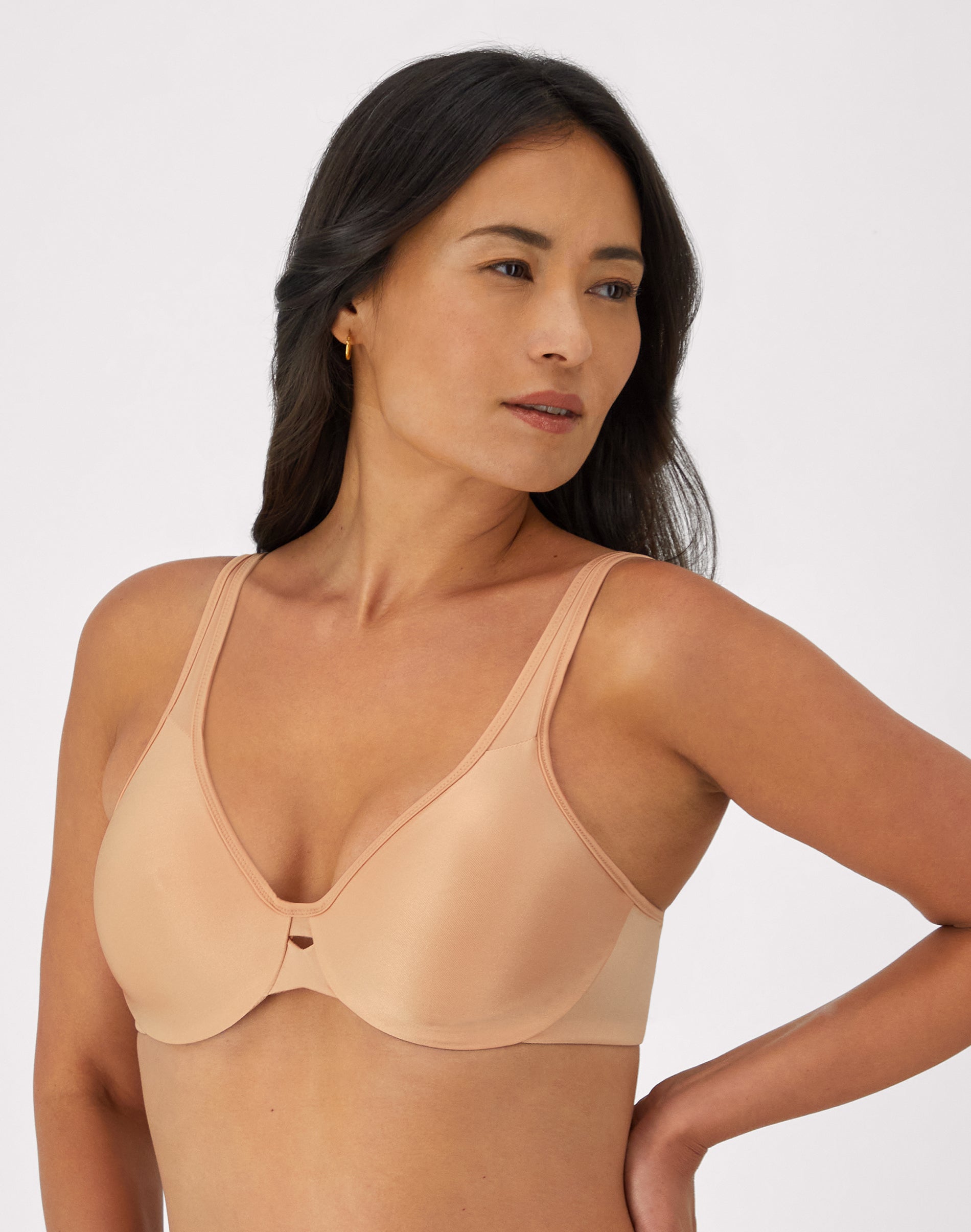 Lilyette by Bali Minimizer Bra for Women, Dream Keyhole Champagne Shimmer 34D