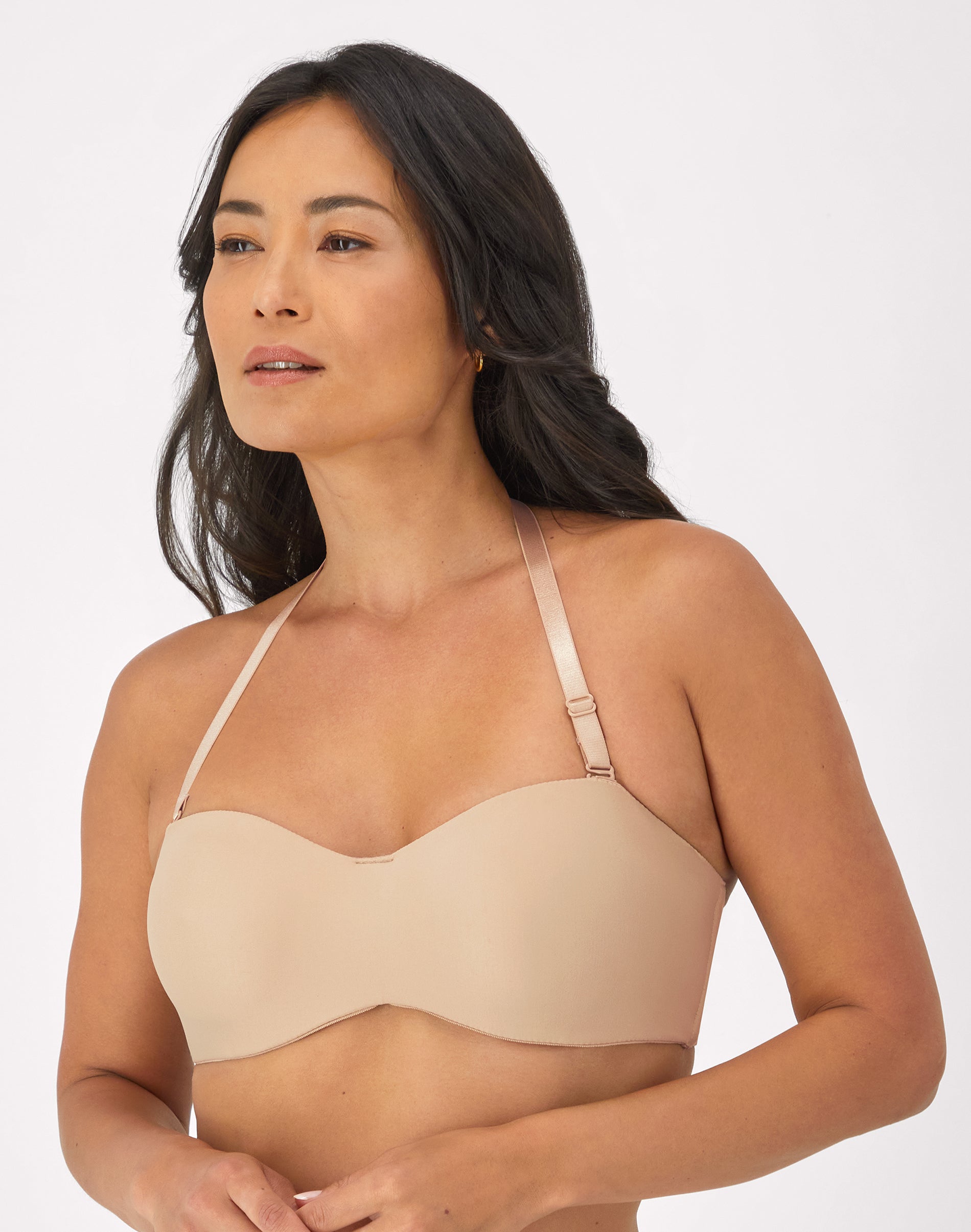 Lilyette by Bali Tailored Strapless Minimizer Bra Body Beige 34C Women's