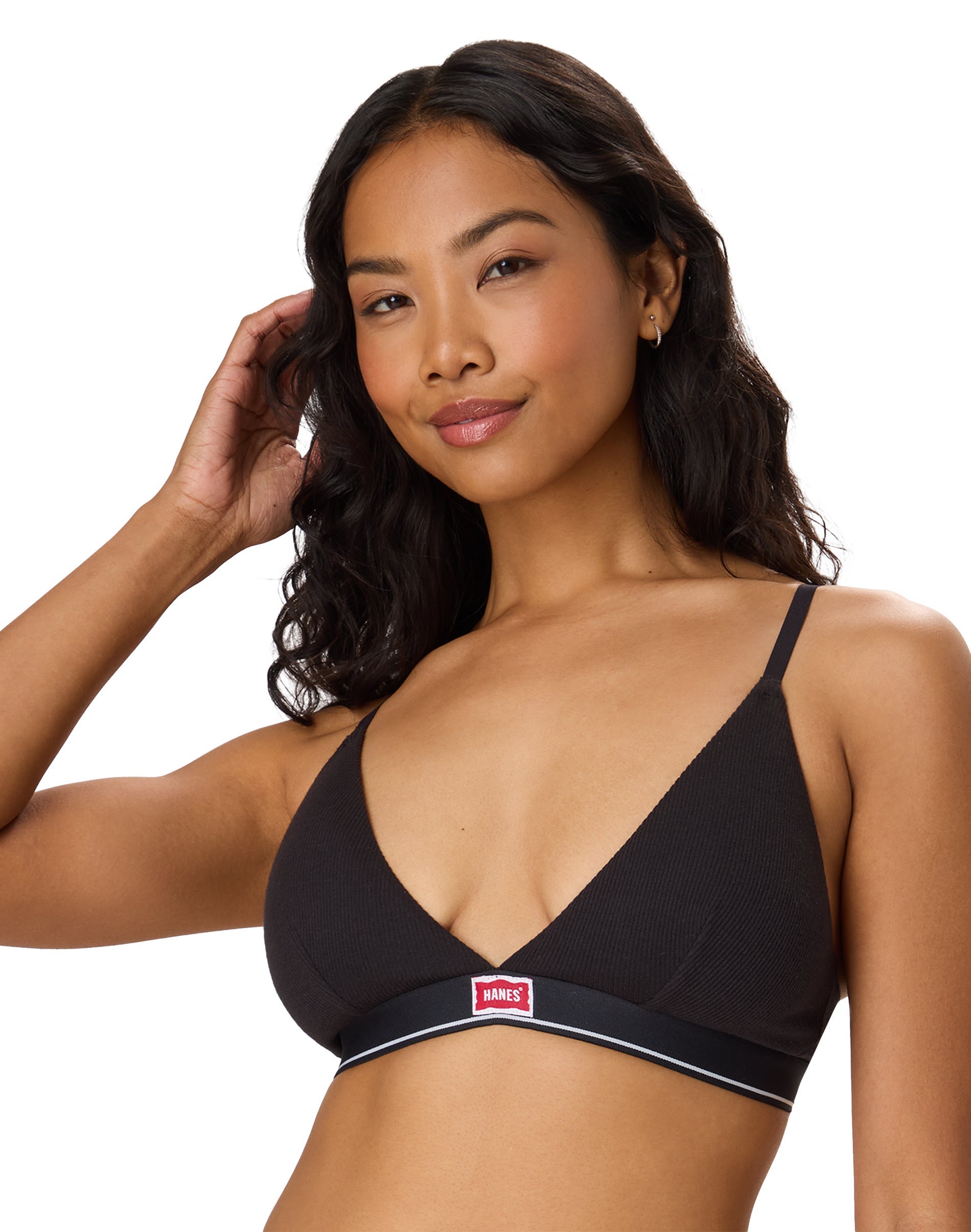 Hanes Legends Women's Wireless Bra with Convertible Straps, Moisture-Wicking Black 2XL