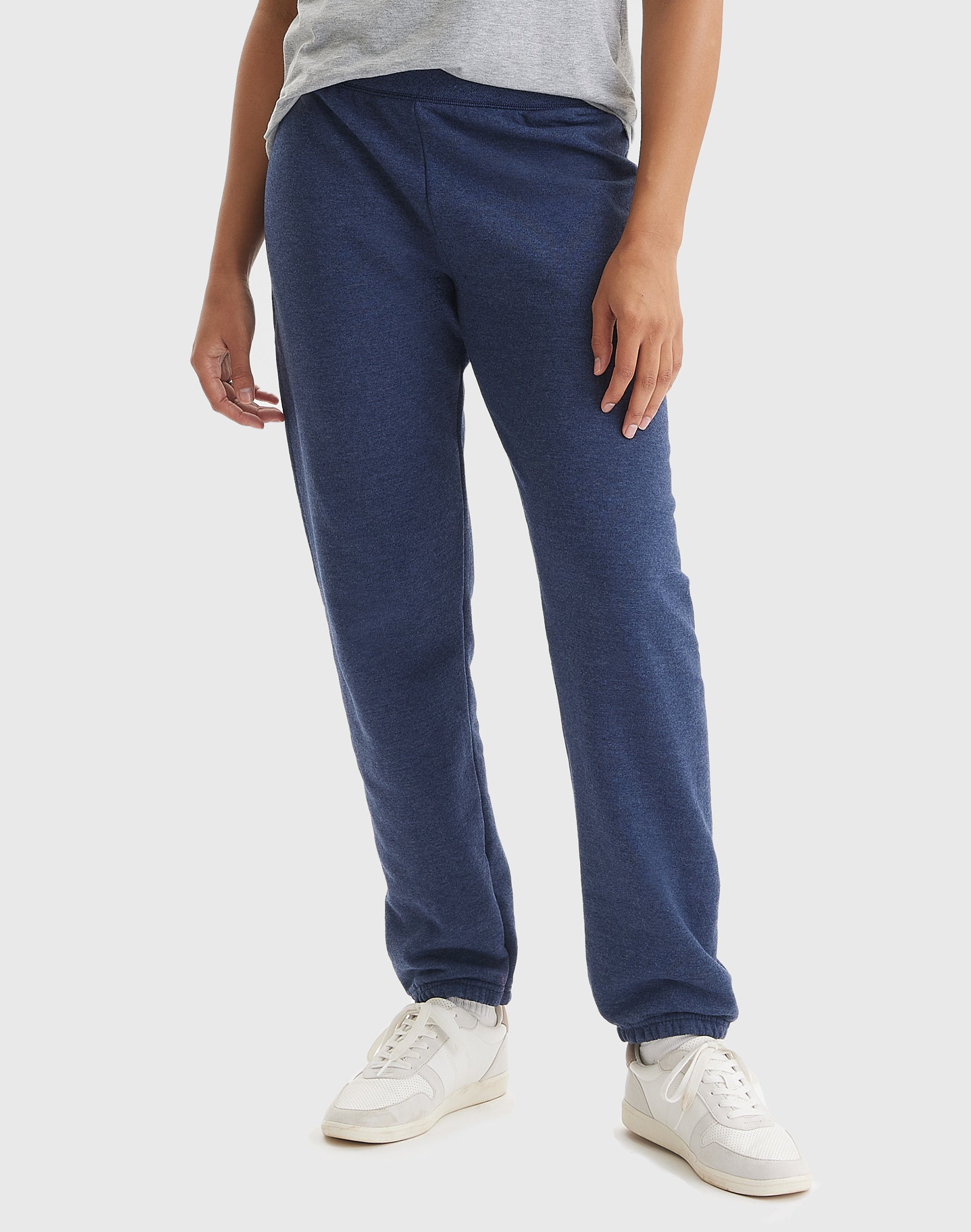 Hanes EcoSmart Women's Fleece Sweatpants with Cinched Cuffs, 30" Navy Heather S