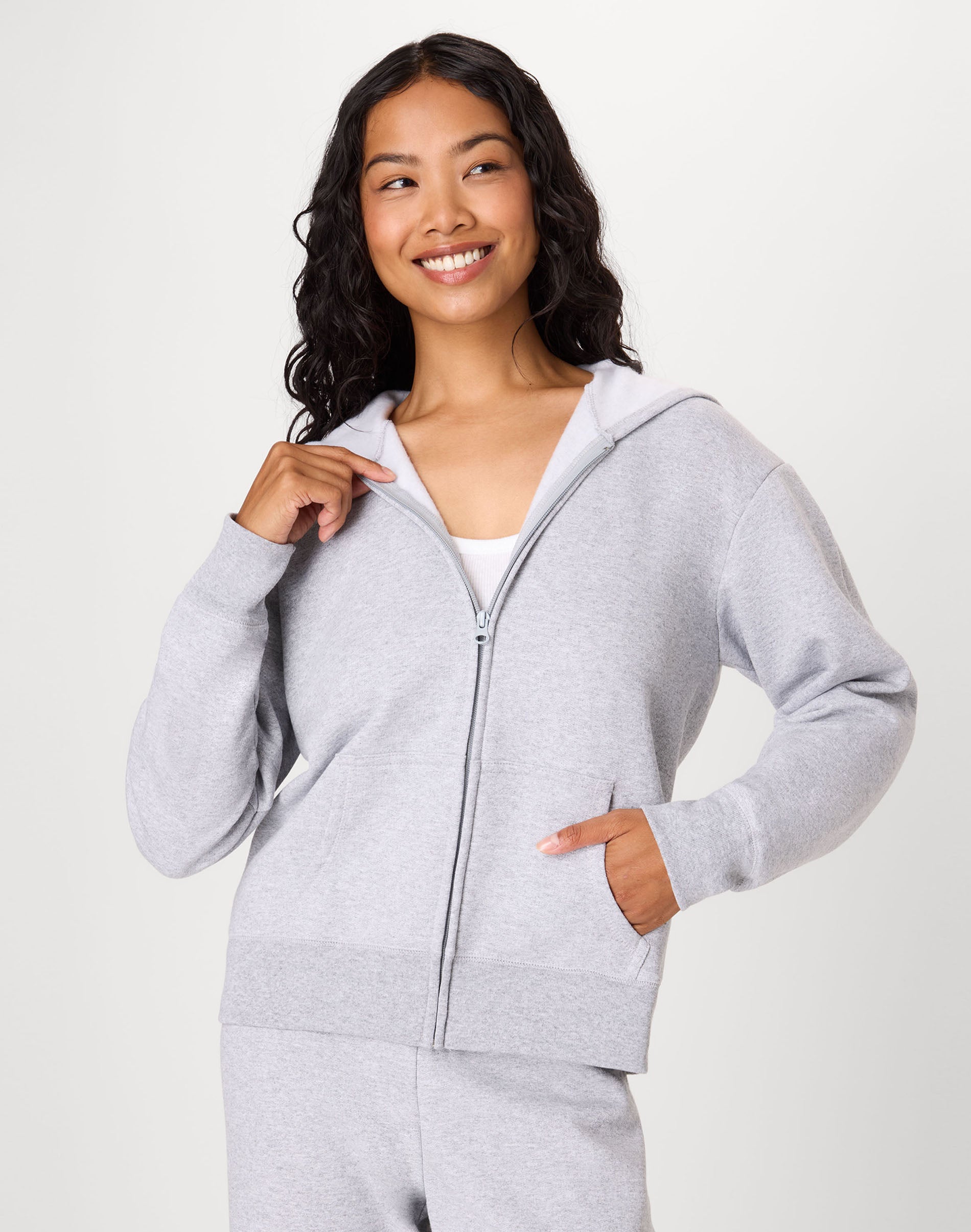 Hanes EcoSmart Women's Full-Zip Fleece Hoodie