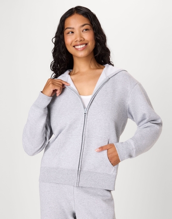 Hanes EcoSmart Women's Full-Zip Fleece Hoodie
