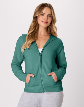 Hanes EcoSmart Women's Full-Zip Fleece Hoodie
