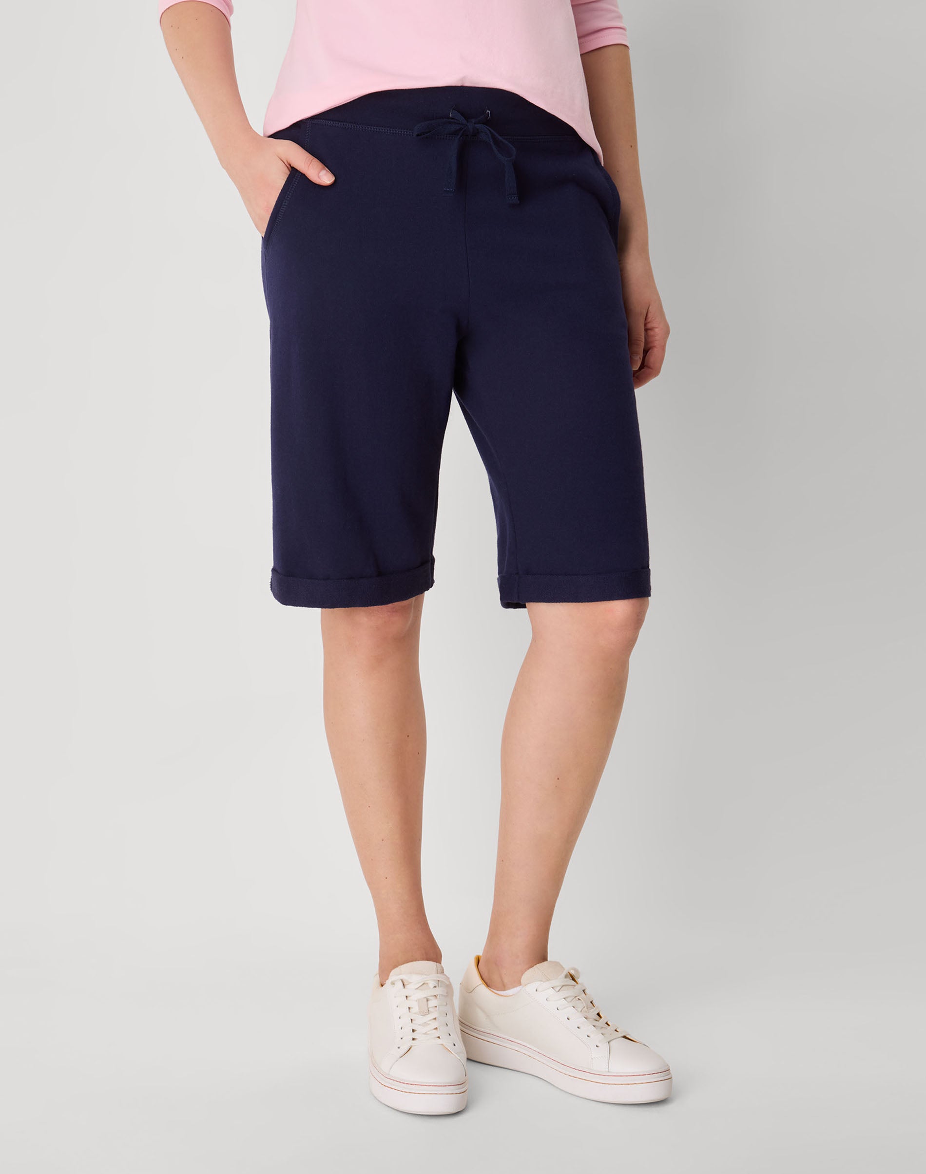 Hanes Womens French Terry Bermuda Shorts, 11 Navy M Hanes Womens French Terry Bermuda Shorts, 11 Navy M