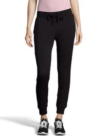 Hanes Women's Petite Sweatpants Open Bottom Leg EcoSmart ComfortSoft