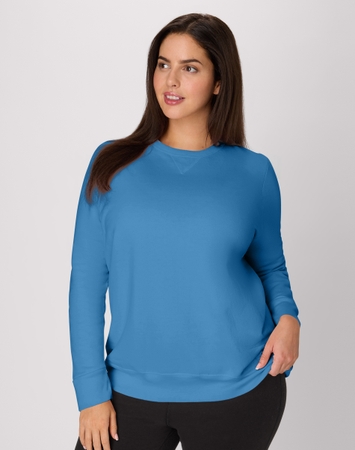 Hanes Just My Size EcoSmart Women's Fleece Sweatshirt, V-Notch (Plus Size)