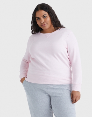 Hanes Just My Size EcoSmart Women's Fleece Sweatshirt, V-Notch (Plus Size)