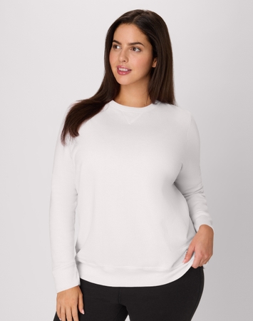 Hanes Just My Size EcoSmart Women's Fleece Sweatshirt, V-Notch (Plus Size)