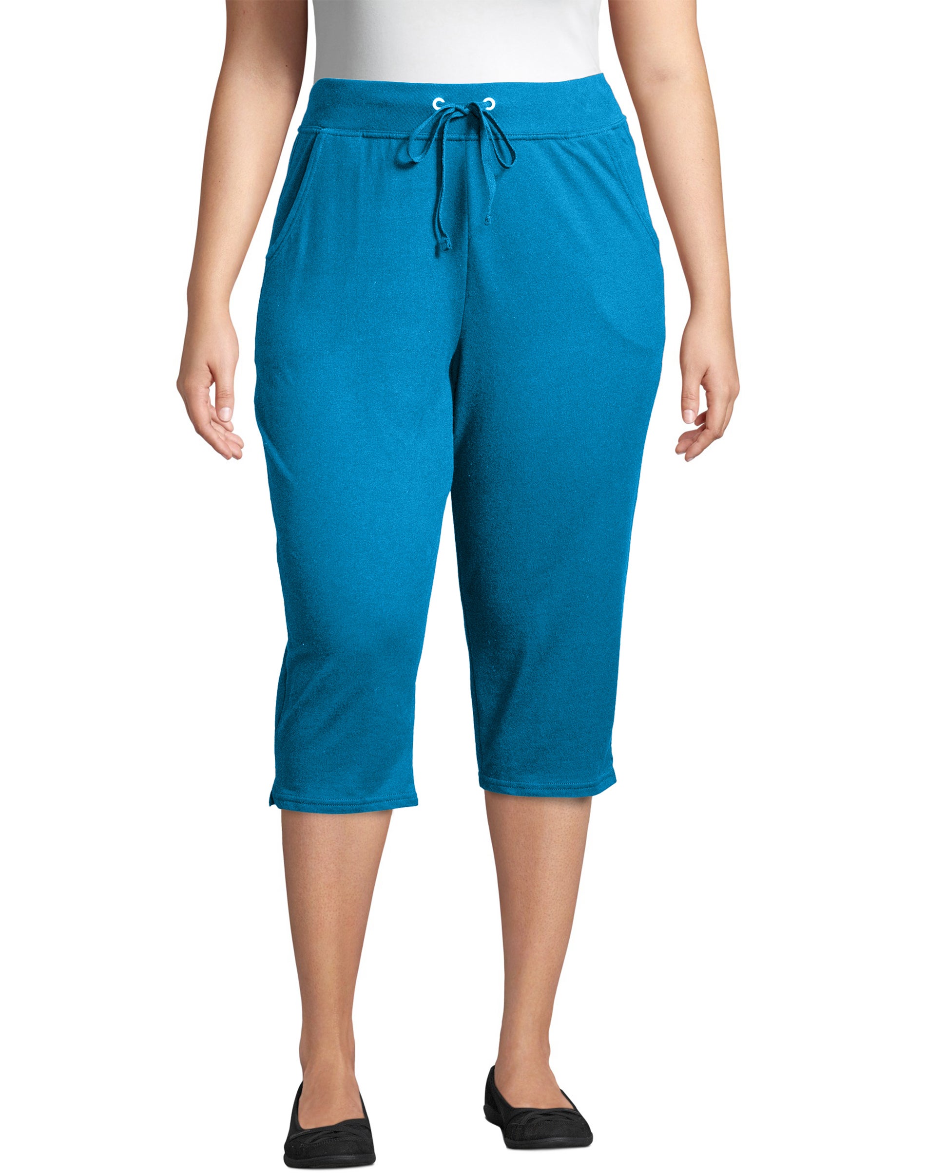 Just My Size Active Blocked Capris For Women - Moisture-Wicking Workout Pants, 20" Inseam