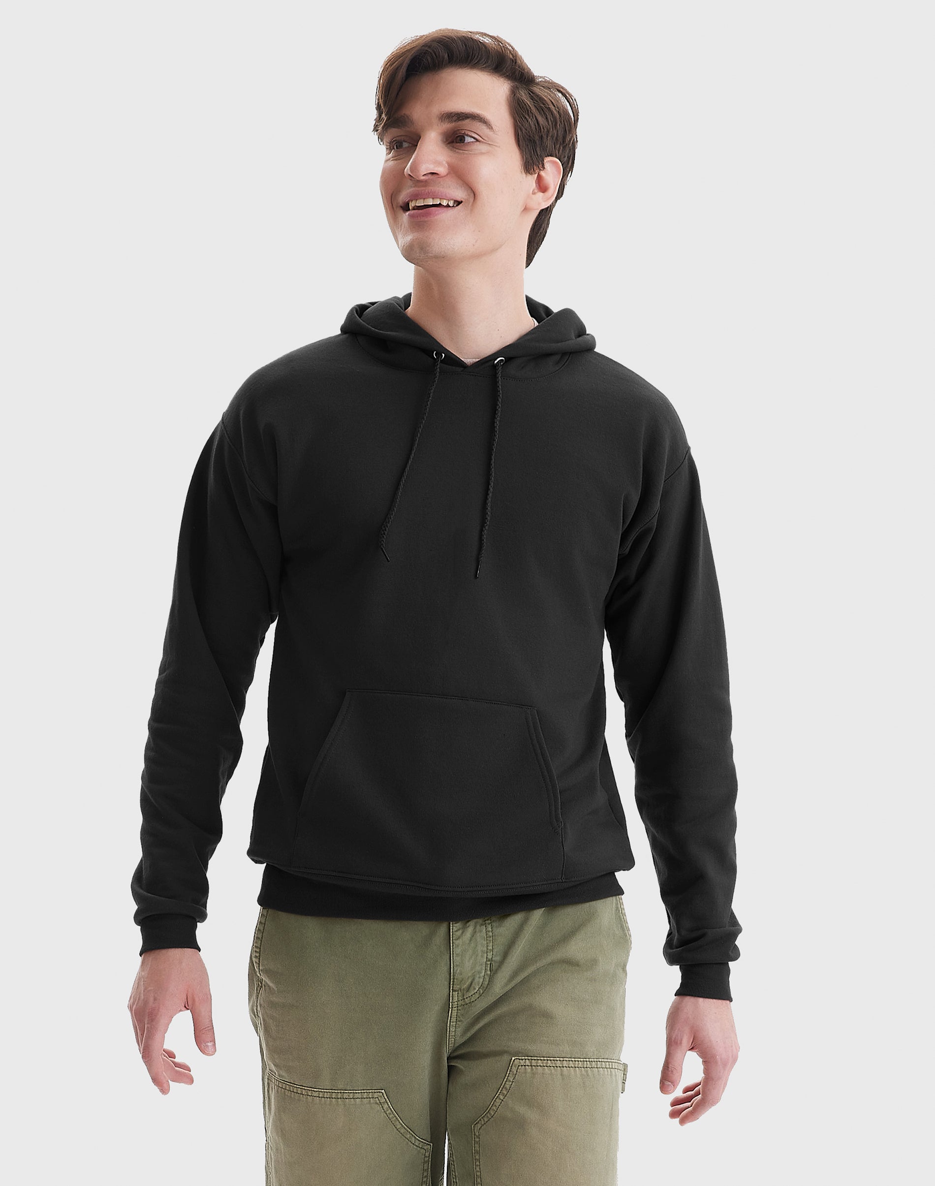 Hanes EcoSmart Men's Fleece Hoodie (Big & Tall Sizes Available) Black 4XL