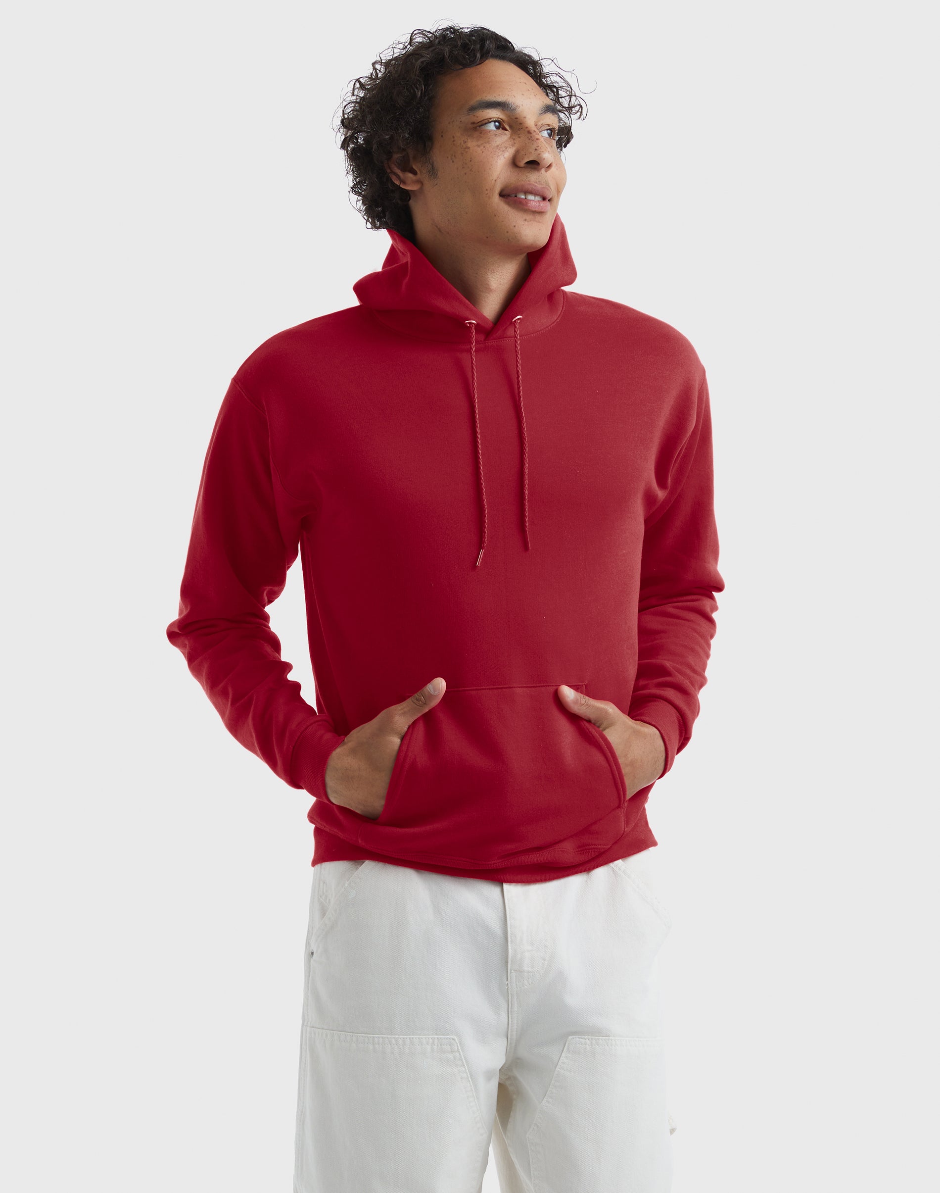 Hanes EcoSmart Men's Fleece Hoodie (Big & Tall Sizes Available) Cardinal 2XL