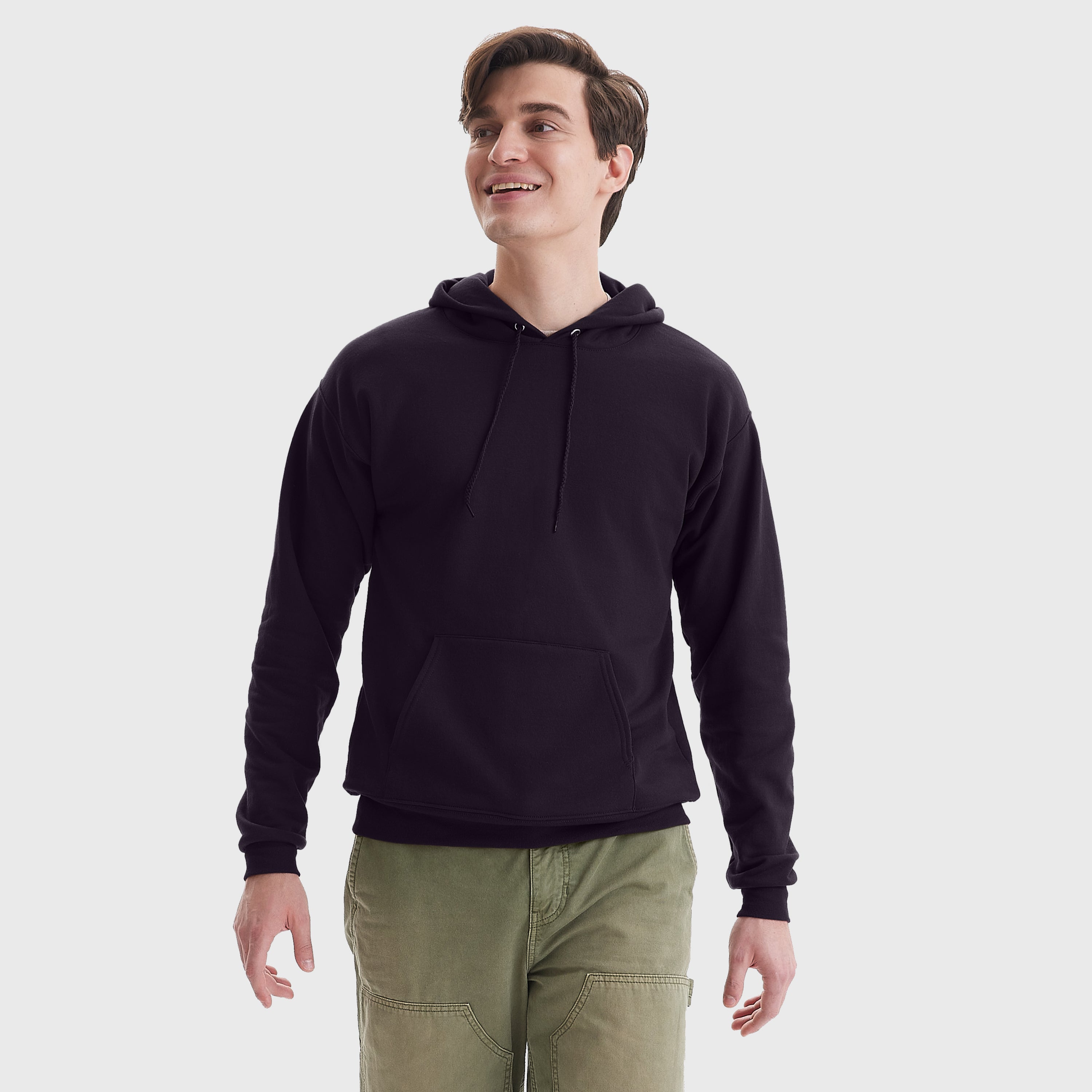 Hanes EcoSmart Men's Fleece Hoodie (Big & Tall Sizes Available) Dark Eggplant S