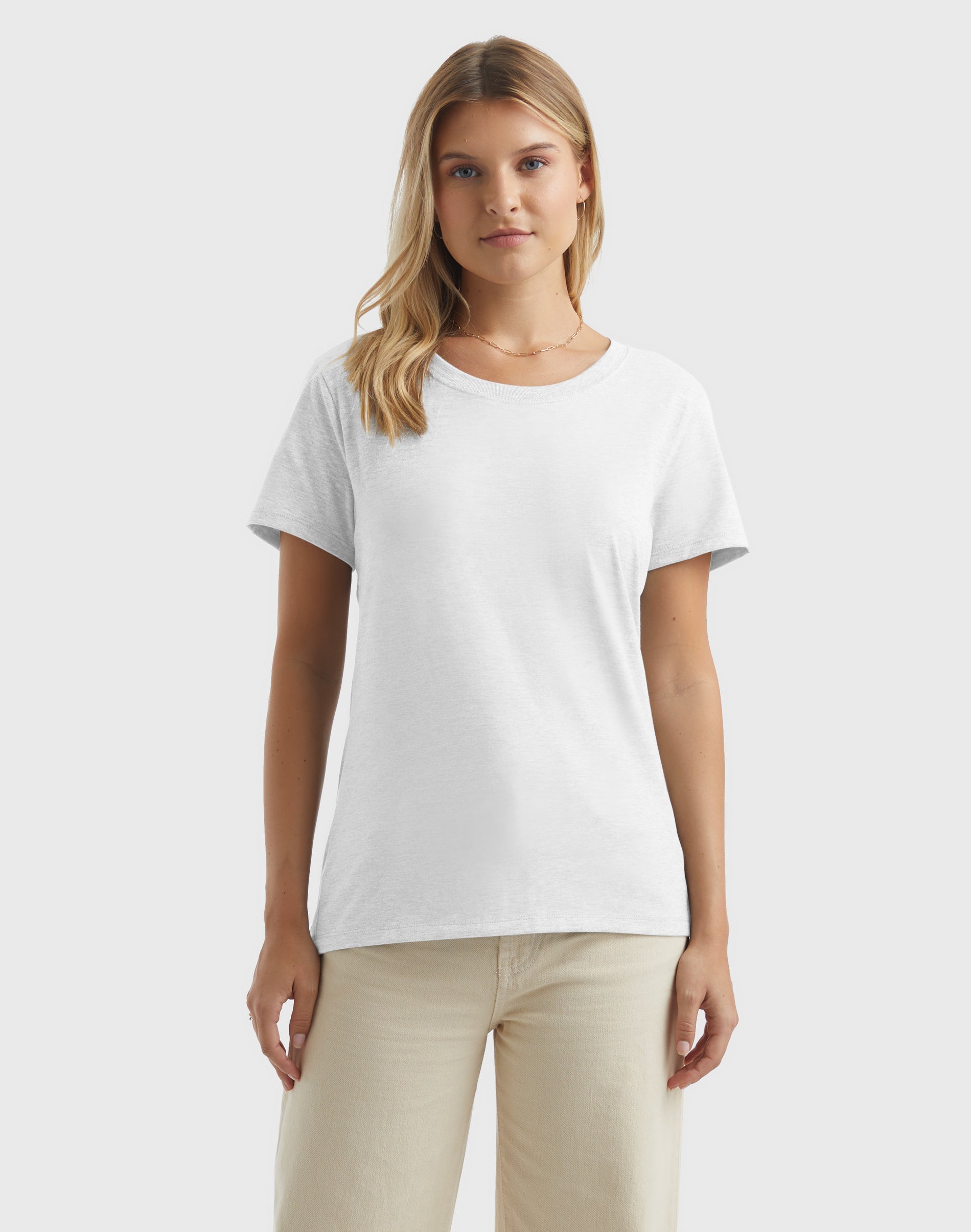 Hanes Perfect-T Women's Cotton Crewneck T-Shirt White XL