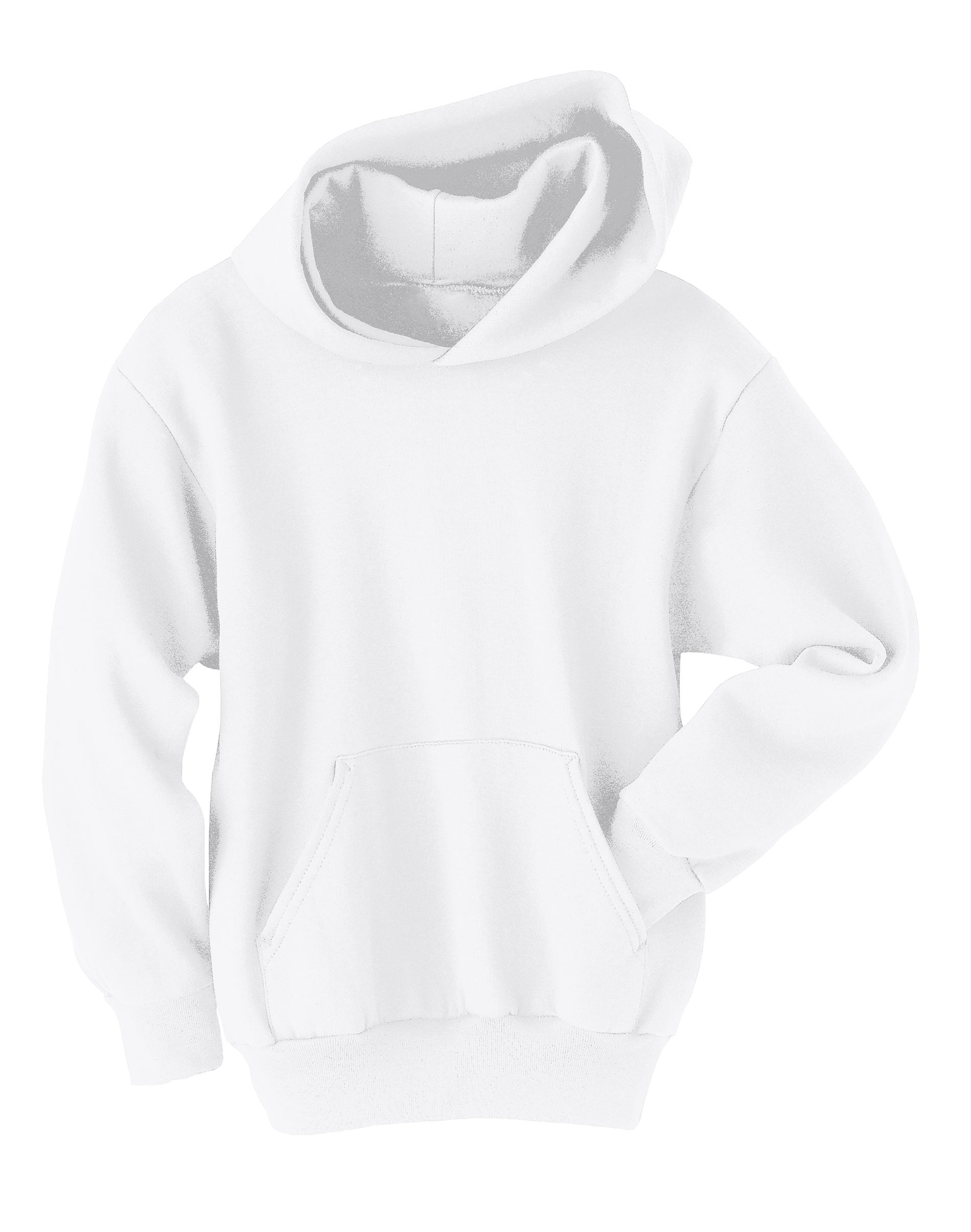 Hanes EcoSmart Kids' Fleece Pullover Hoodie White M