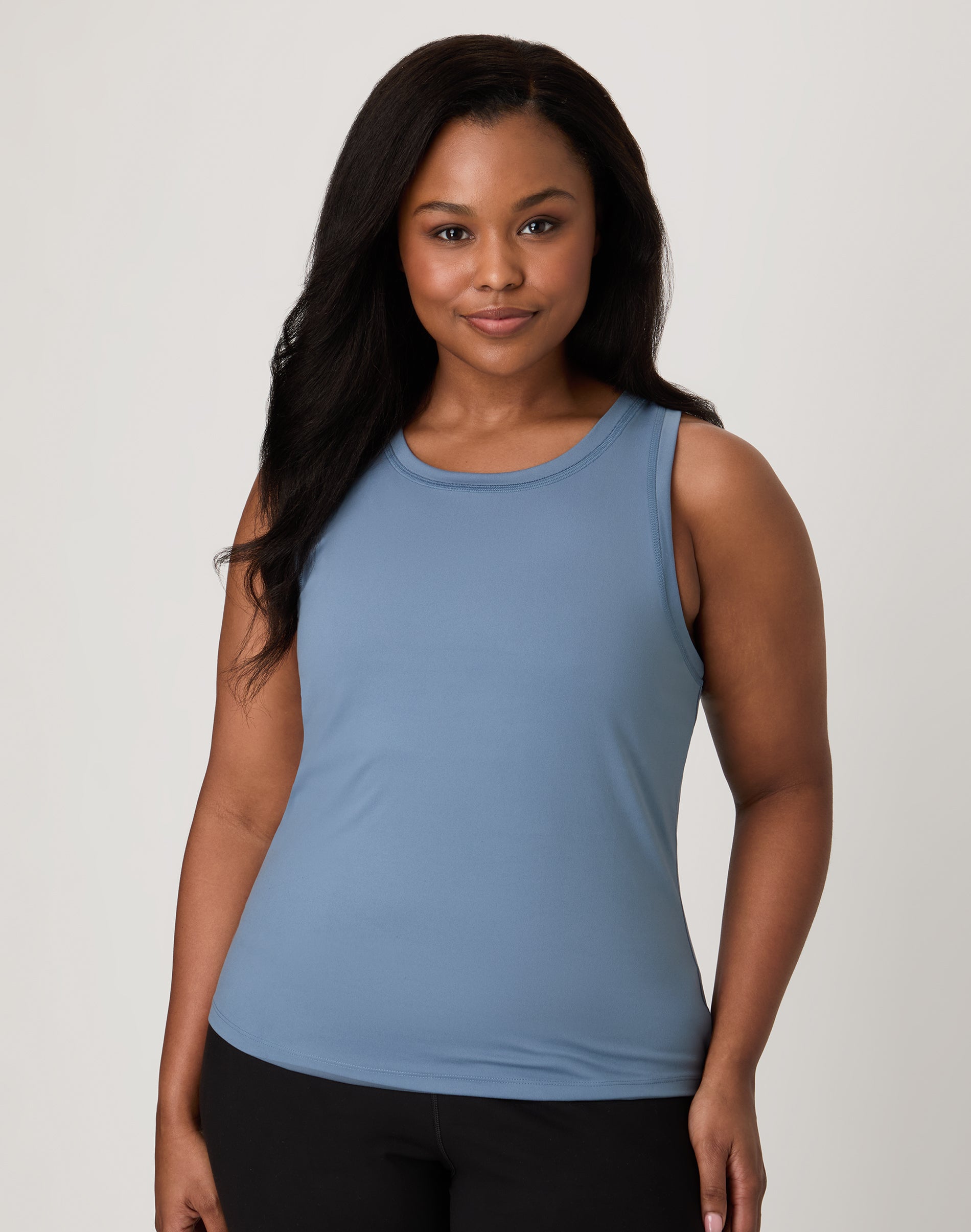 Hanes Moves Women's Performance Tank Blue Dive S