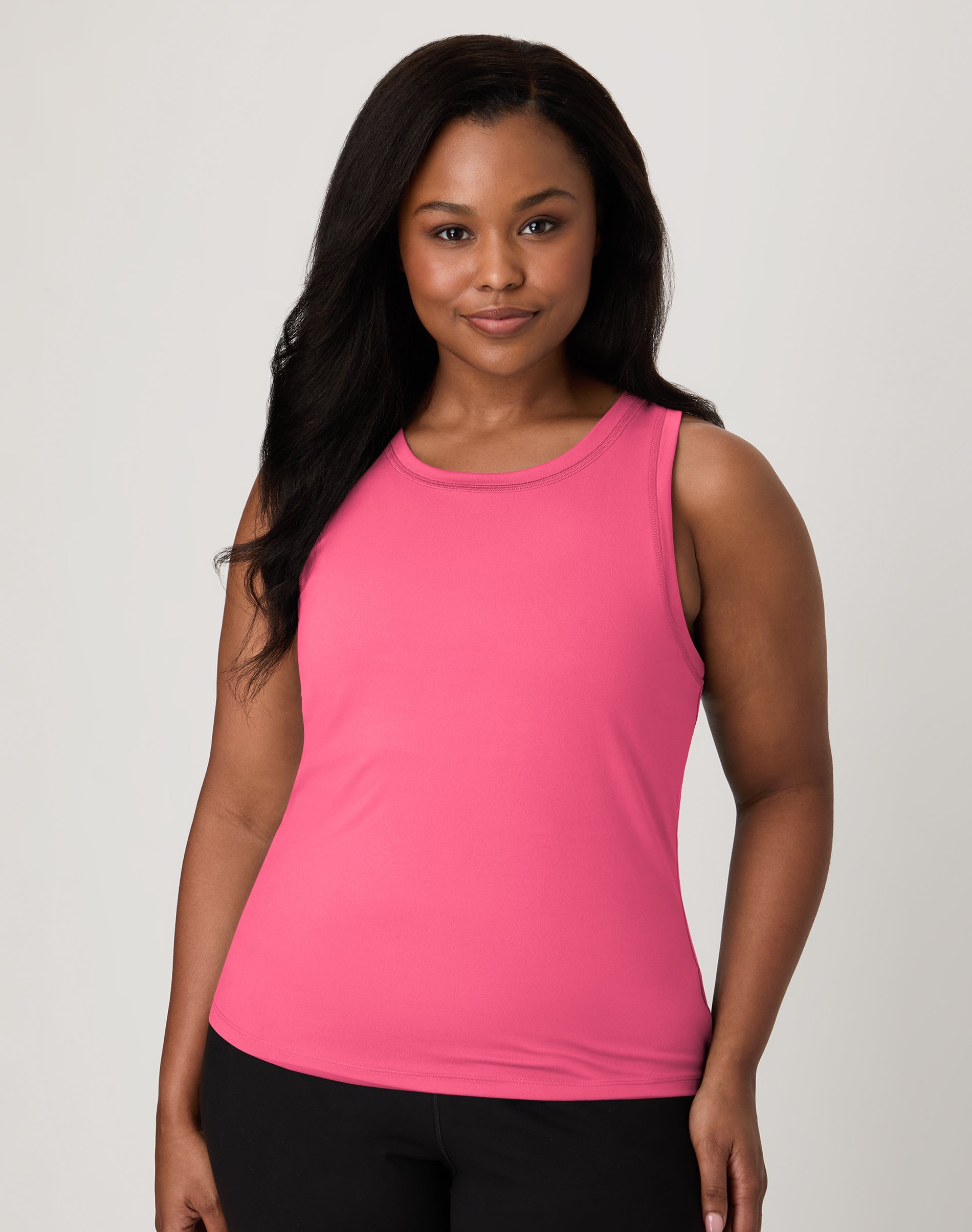 Hanes Moves Women's Performance Tank Pink Pedestal M