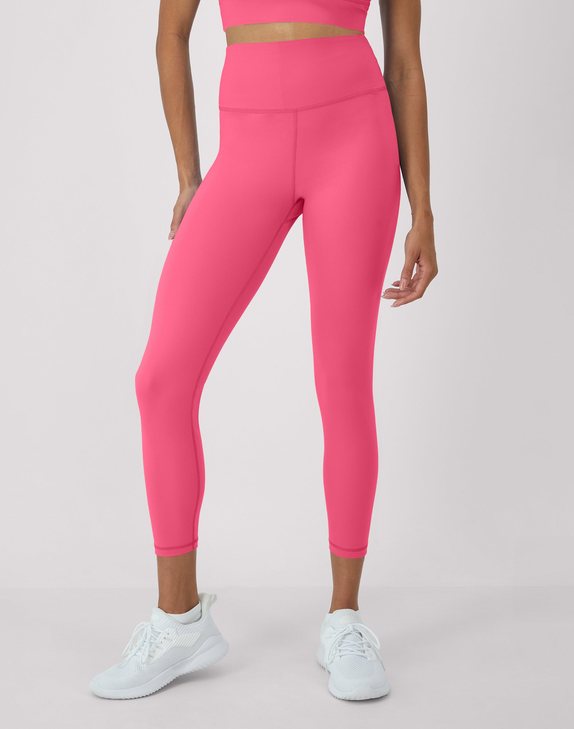 Hanes Moves Women's 7/8 Leggings with Internal Pocket, 25" Pink Pedestal XL