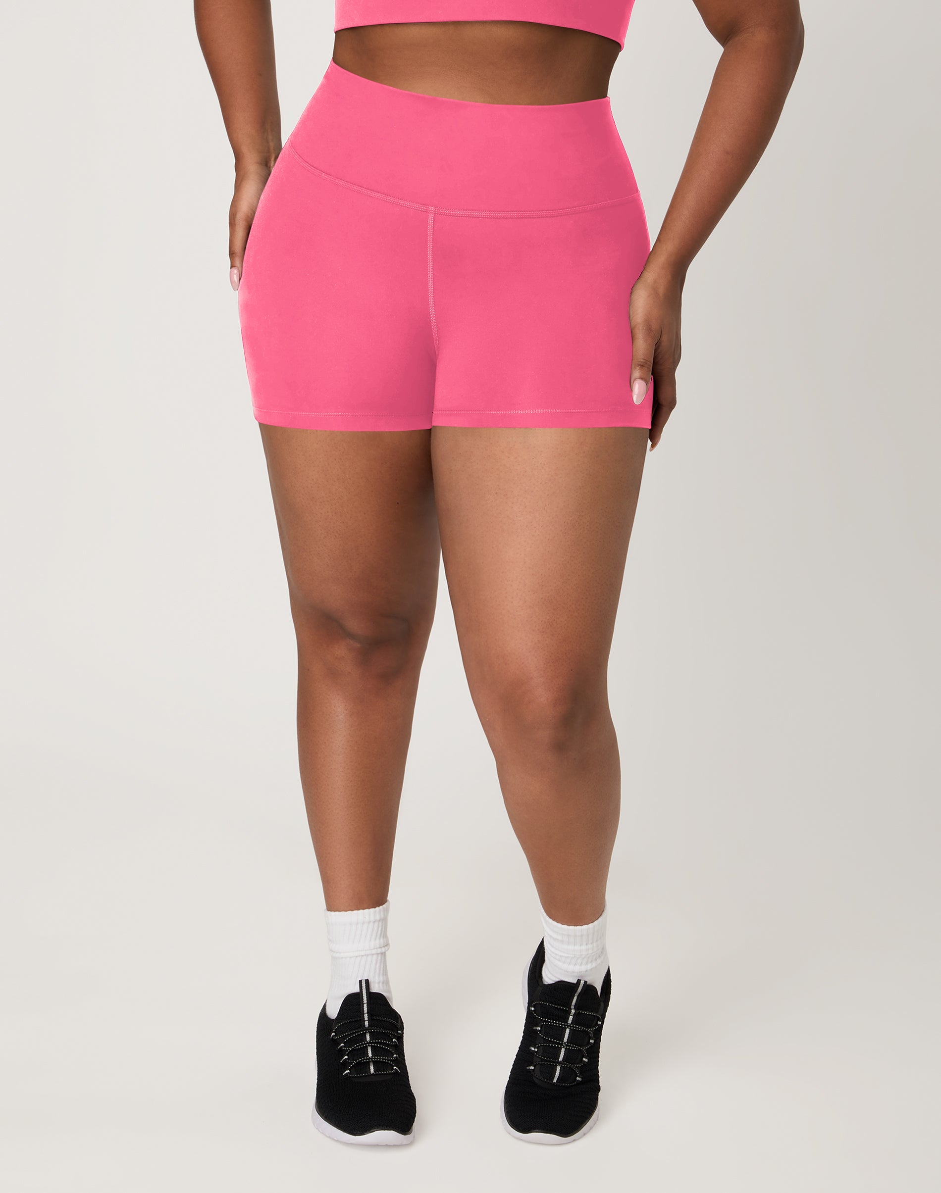 Hanes Moves Women's Bike Shorts, 3" Pink Pedestal 2XL
