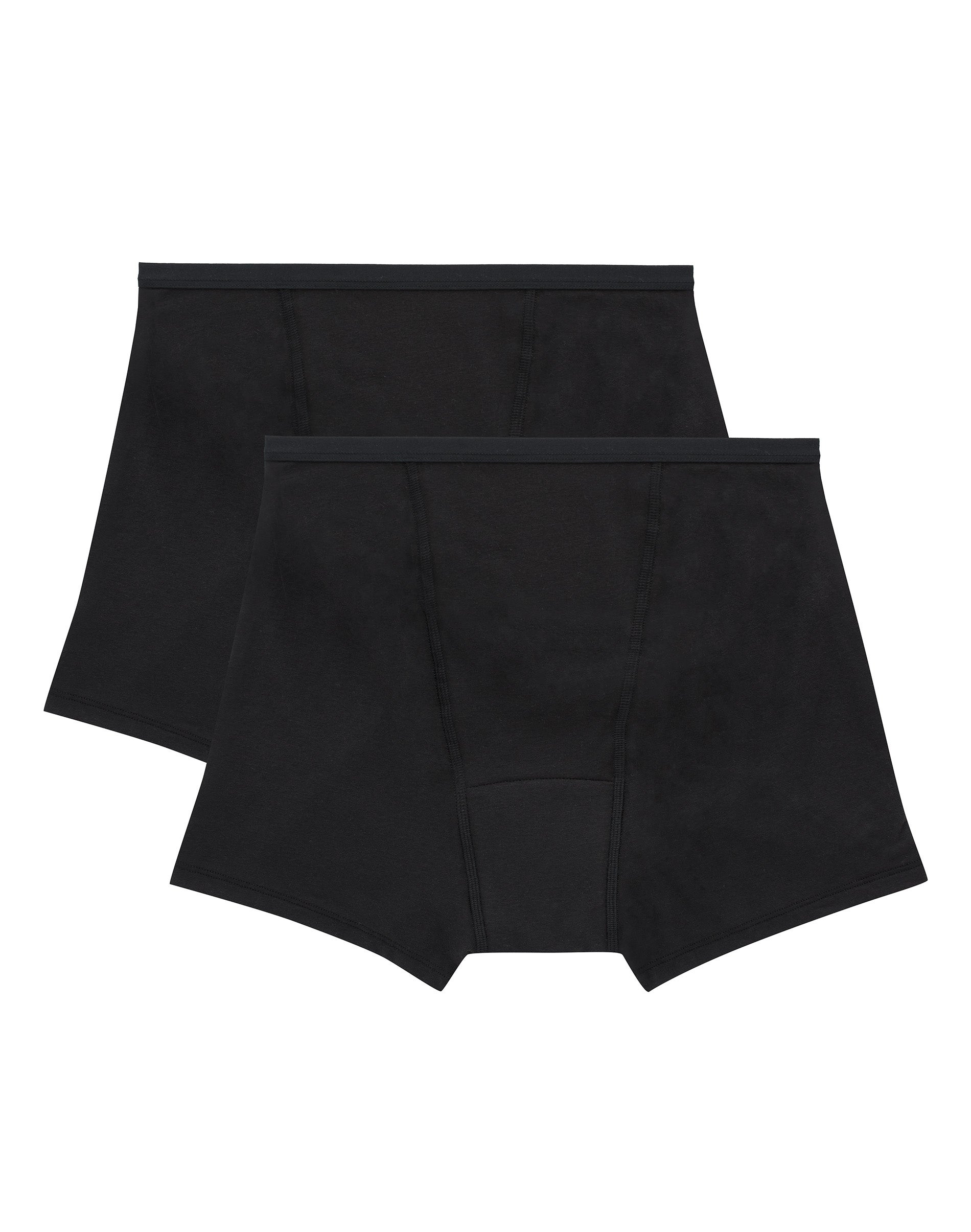 Hanes Comfort, Period. Women's Boxer Brief Underwear, Super Leaks, 2-Pack Assorted XL