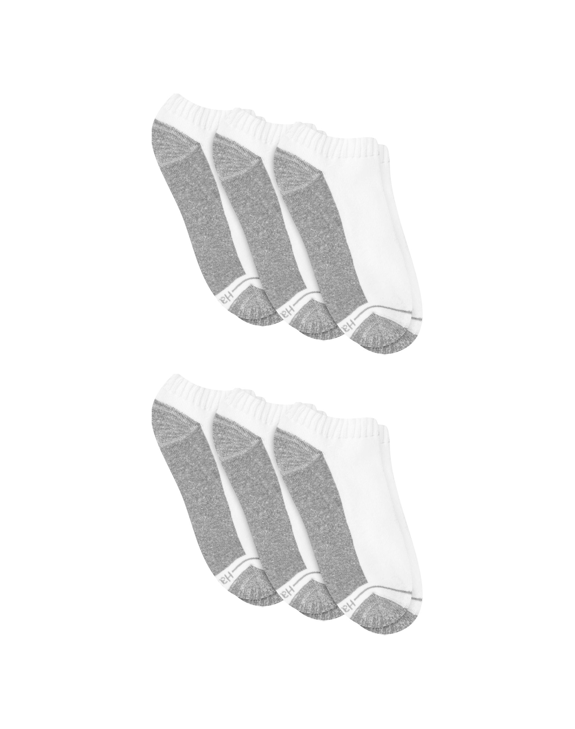 Hanes Ultimate Men's Ultra Cushion Low Cut Socks, 6-Pairs White 6-12
